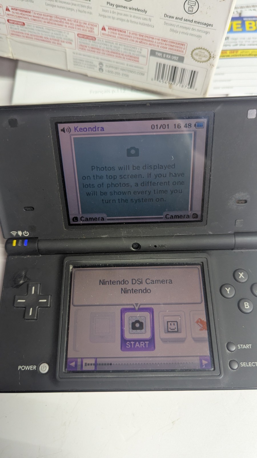 Nintendo DSi Black Handheld Console Bundle – Tested With Charger Stylus + Games