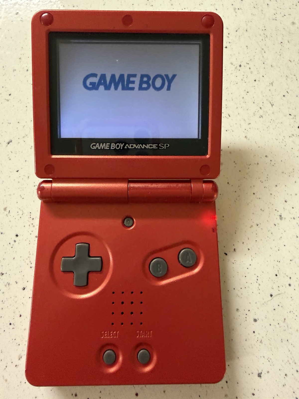 Nintendo Game Boy Advance SP System Flame Red AGS-001 Tested Cosmetic Wear