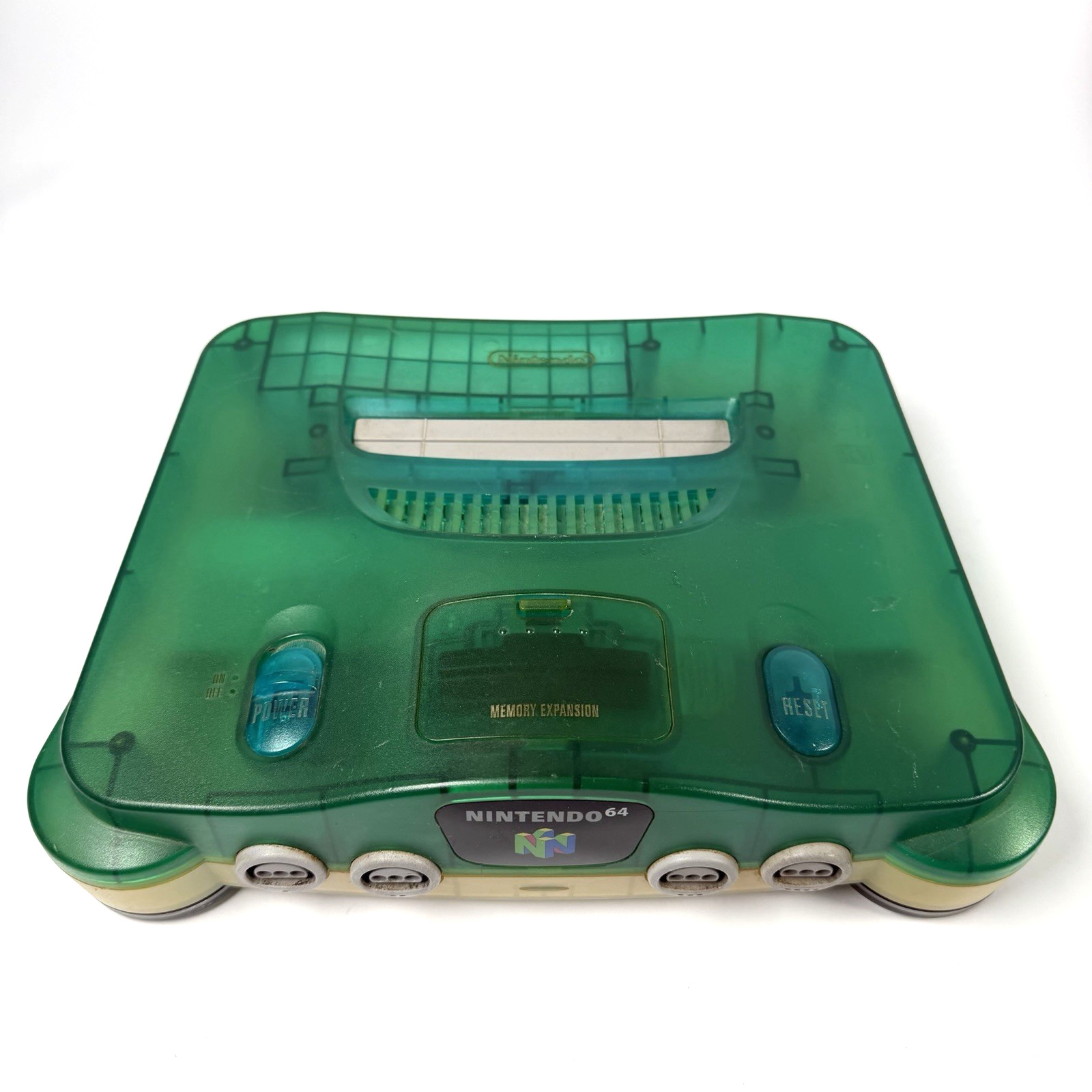 Nintendo 64 Ice Blue / Green Console, Region Free, Works + 2 Controllers + Cords