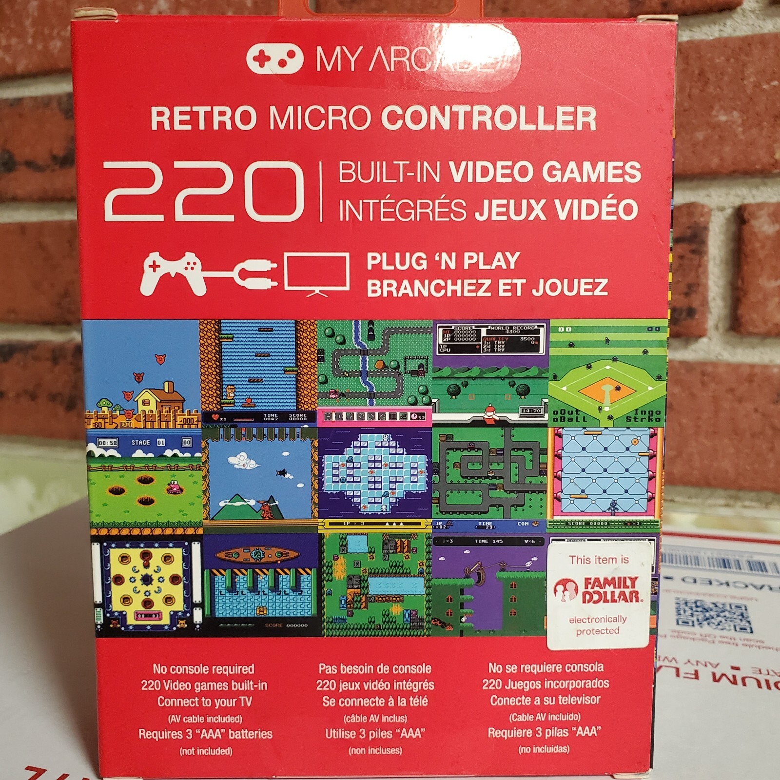 MY ARCADE – RETRO MICRO CONTROLLER -Plug n Play ~ 220 BUILT-IN VIDEO GAMES. New