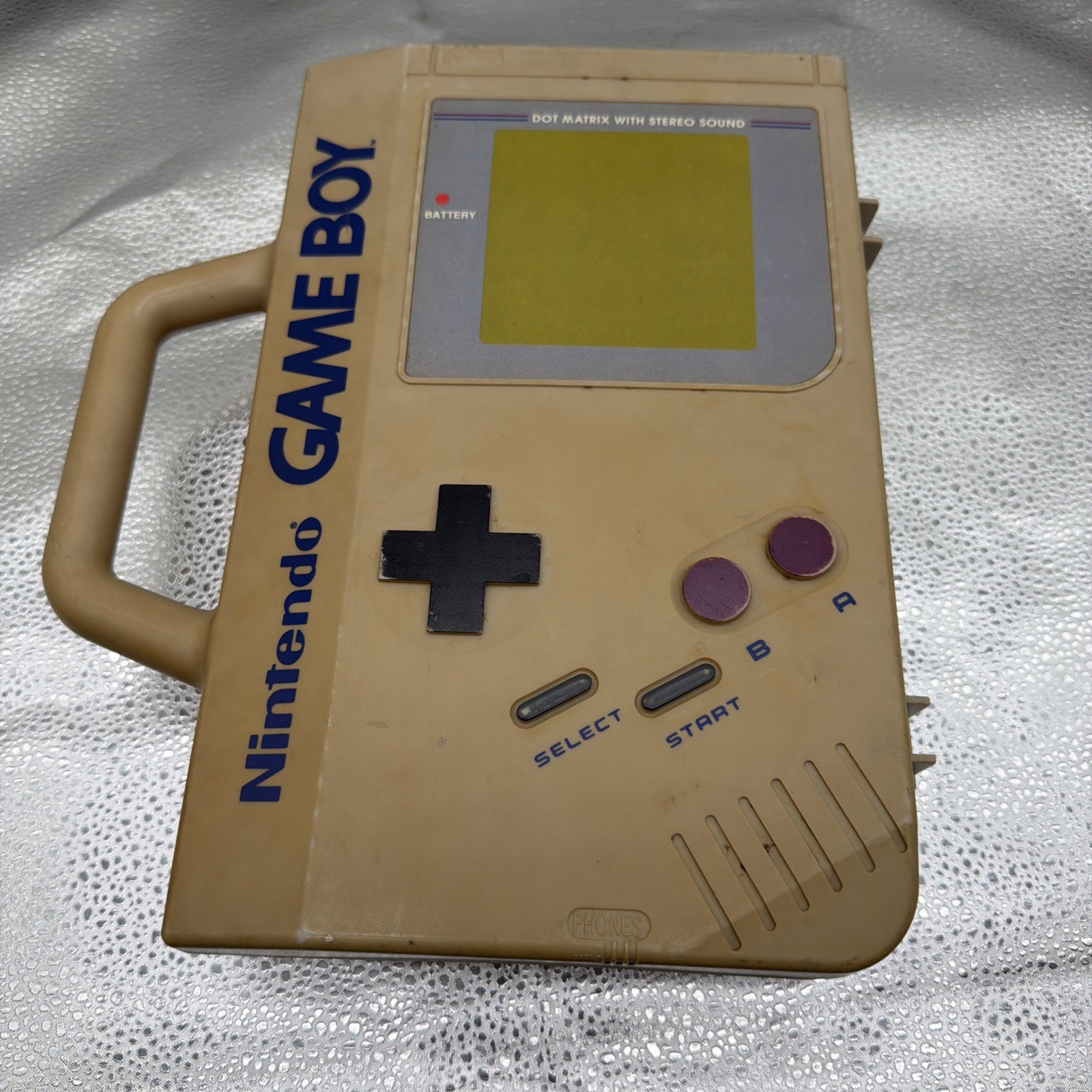 Nintendo Game Boy With Hard Plastic Case Light Boy Battery & Cleaner Not Tested