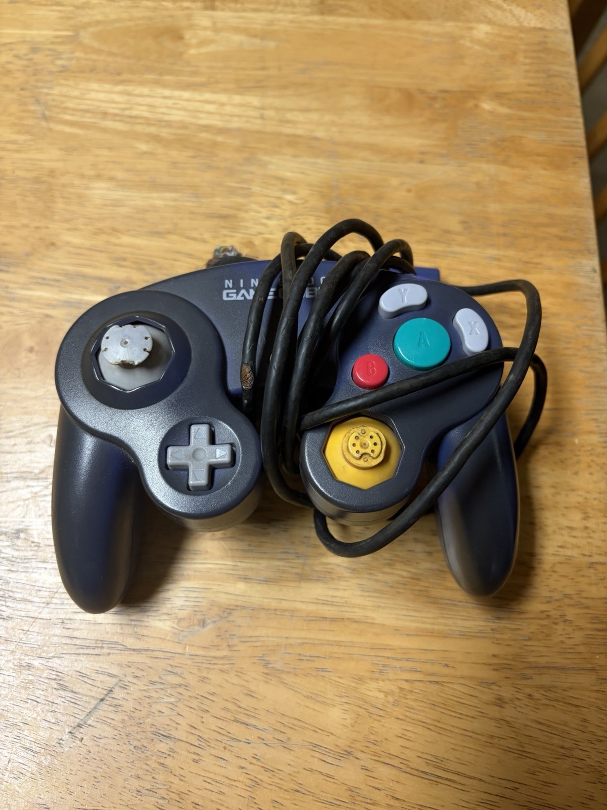 Nintendo GameCube Gray And Purple Console DOL-001+ Controller And Power Cord