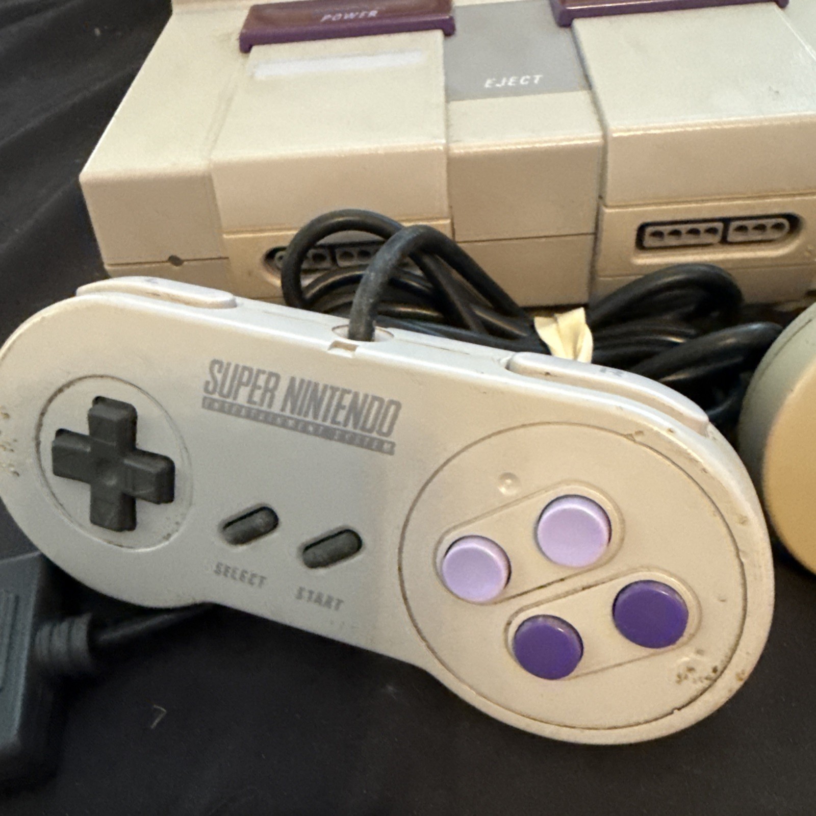 Super Nintendo With 2 Controllers And 6 Games