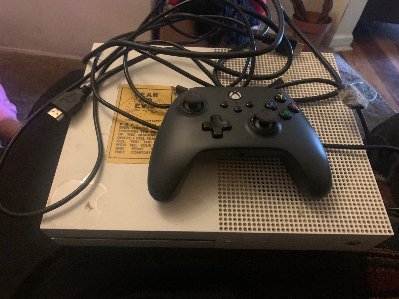 Microsoft Xbox One S 1TB White Gaming Console with Cords + Controller