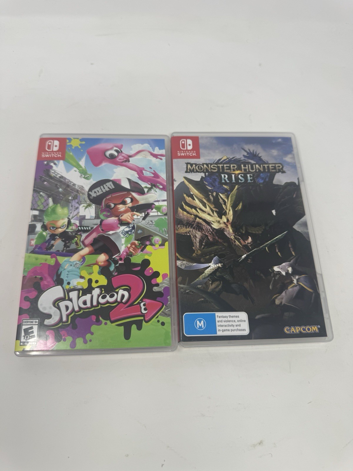 Nintendo Switch HAC-001 Bundle w/ Dock Joycons Charger Two Games Carrying Case