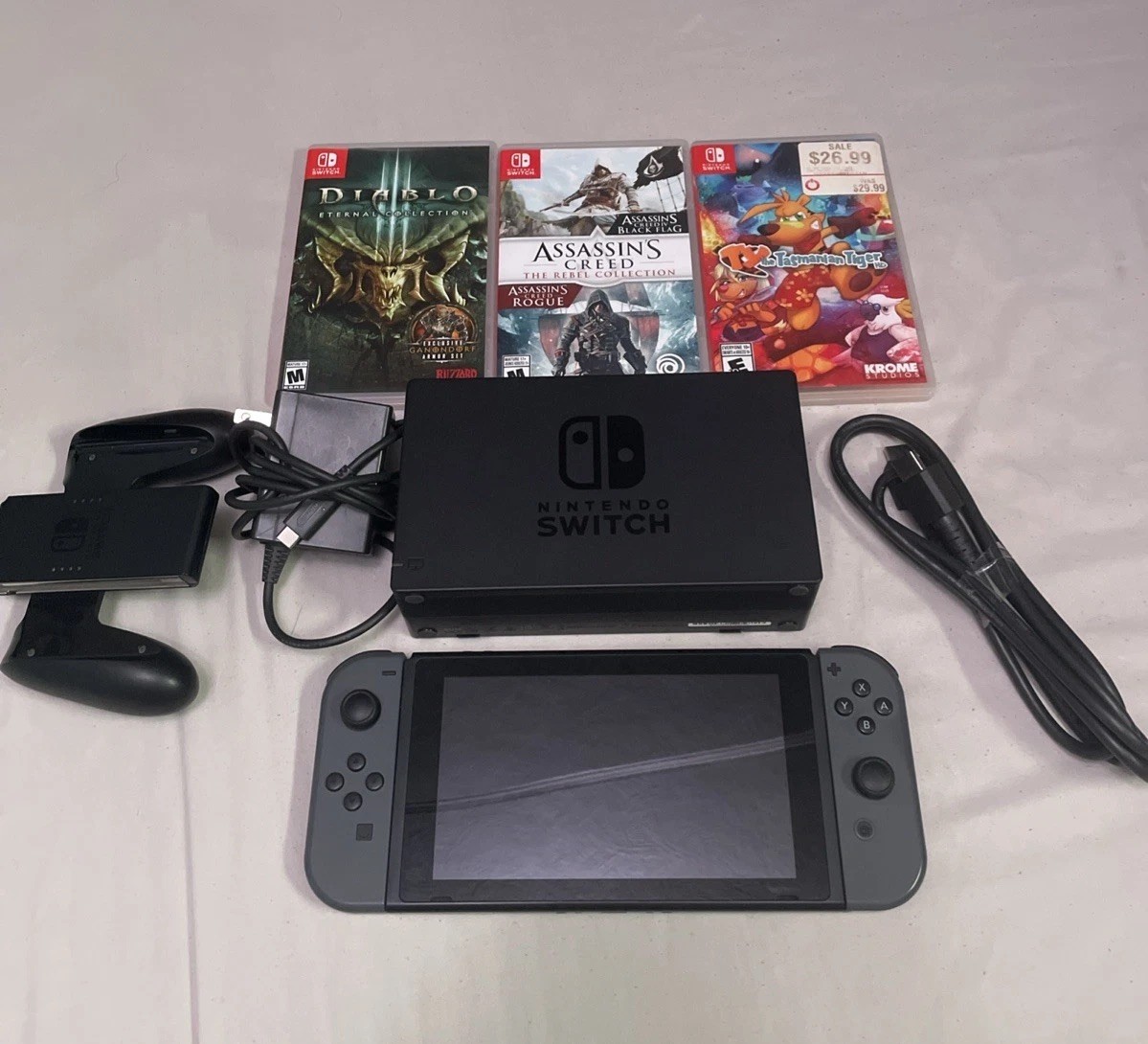 Nintendo Switch HAC-001(-01) 32GB Console with Gray Joy‑Con😈🏴‍☠️🐅