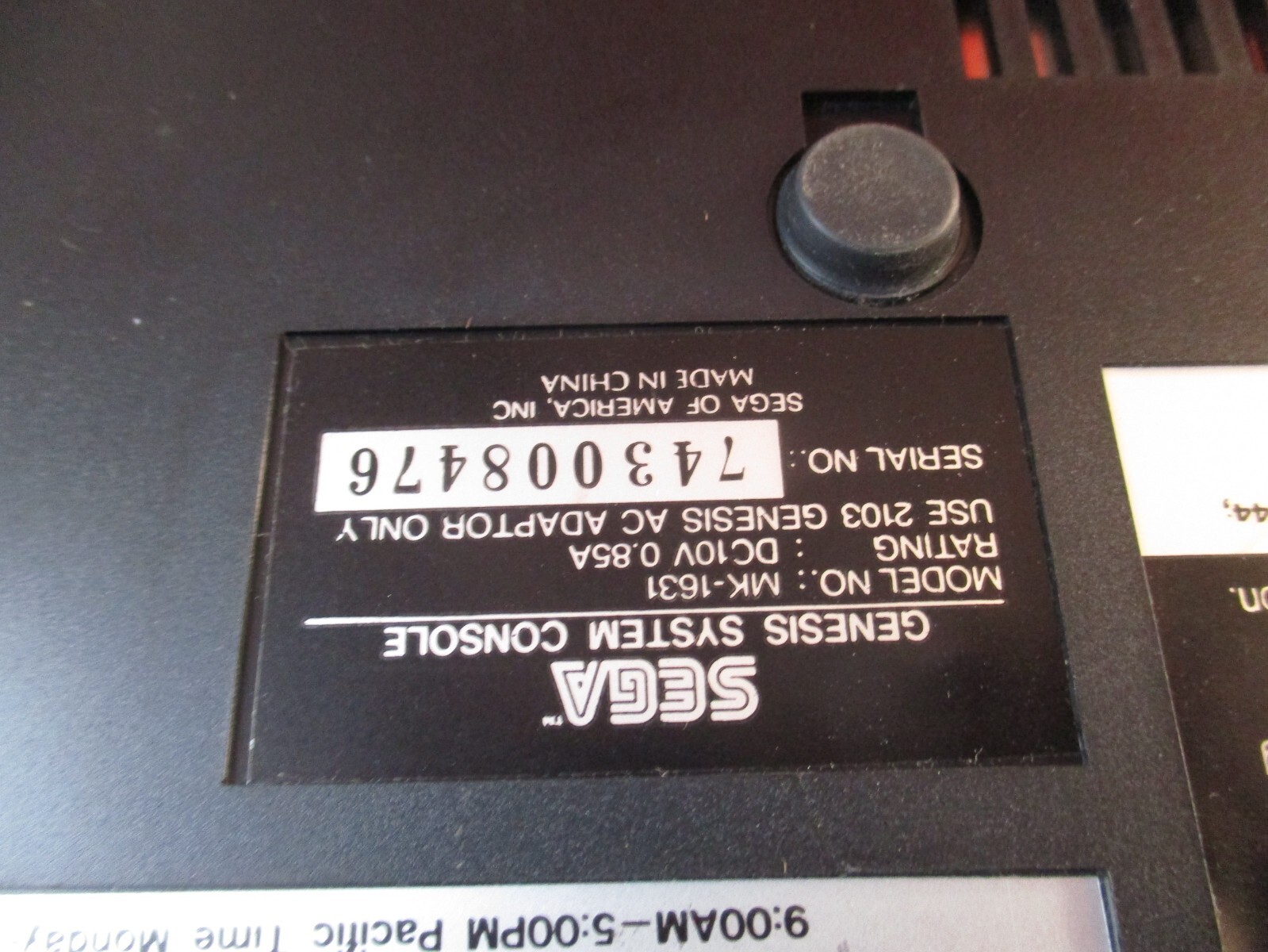 Sega Genesis Model 2 Console Box Controller Cord Sonic Hedgehog 2 System Manual