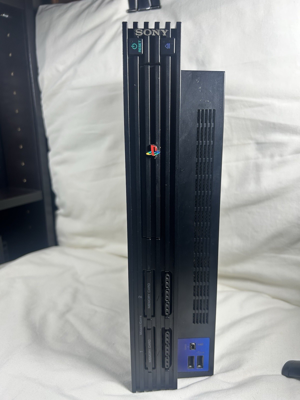 Sony PlayStation 2 PS2 fat Console Black w OEM Network expansion. No cords