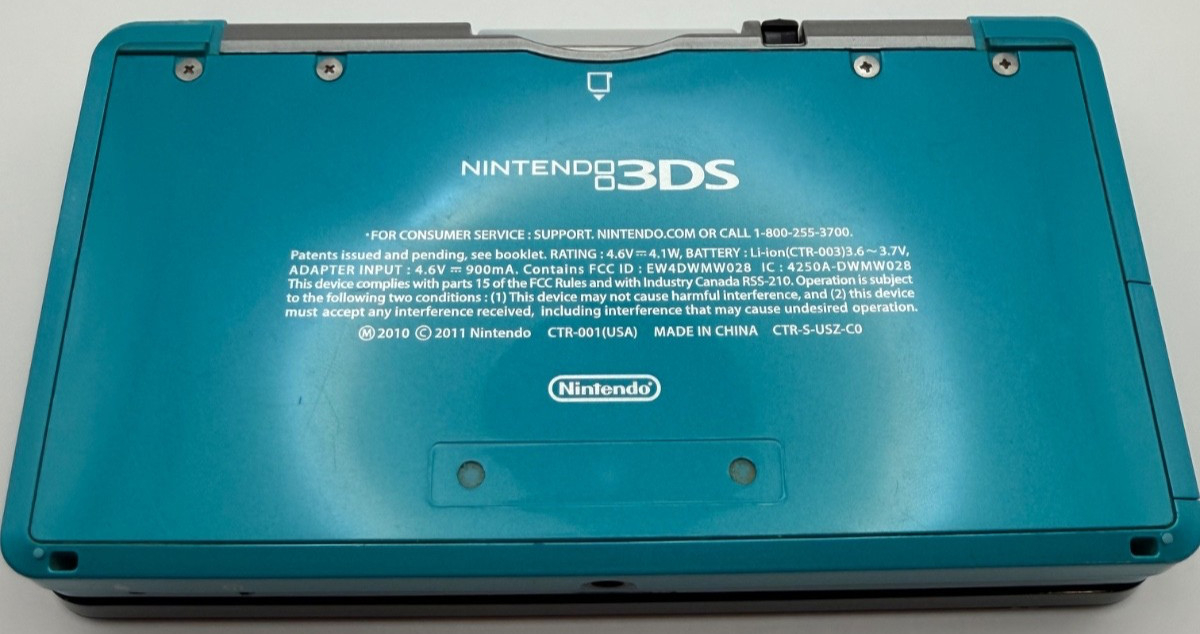 Nintendo 3ds Aqua Blue: Handheld Console Tested And Works Good Great Shape OBO