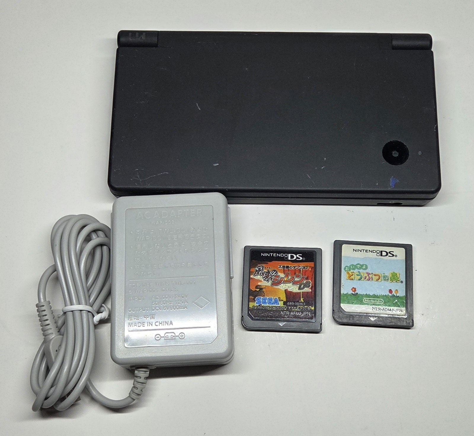 Nintendo DSi Launch Edition Black OEM + Games & Charger – Tested & Working