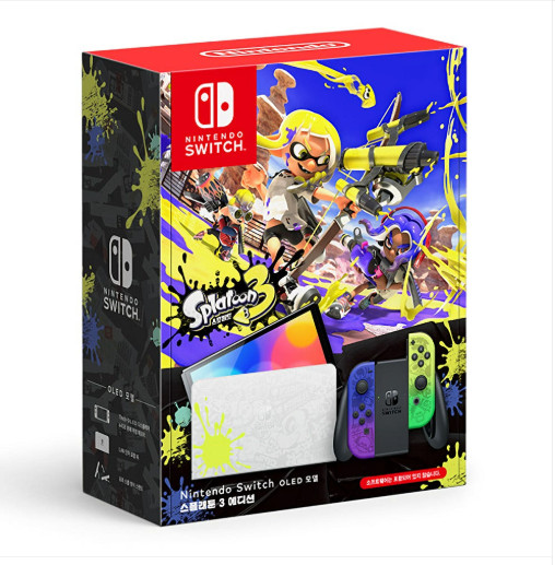 New Nintendo Switch OLED SPLATOON 3 Limited Edition Console Ver. Kor