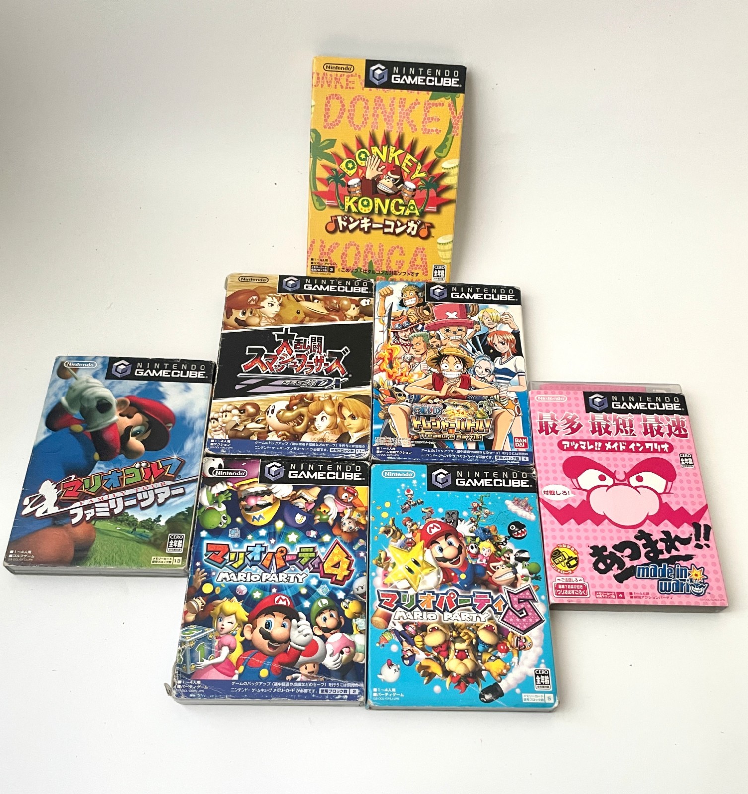 Nintendo GameCube Console DOL-001 Boxed Bundle 2 Controllers 6 Games Japan Set