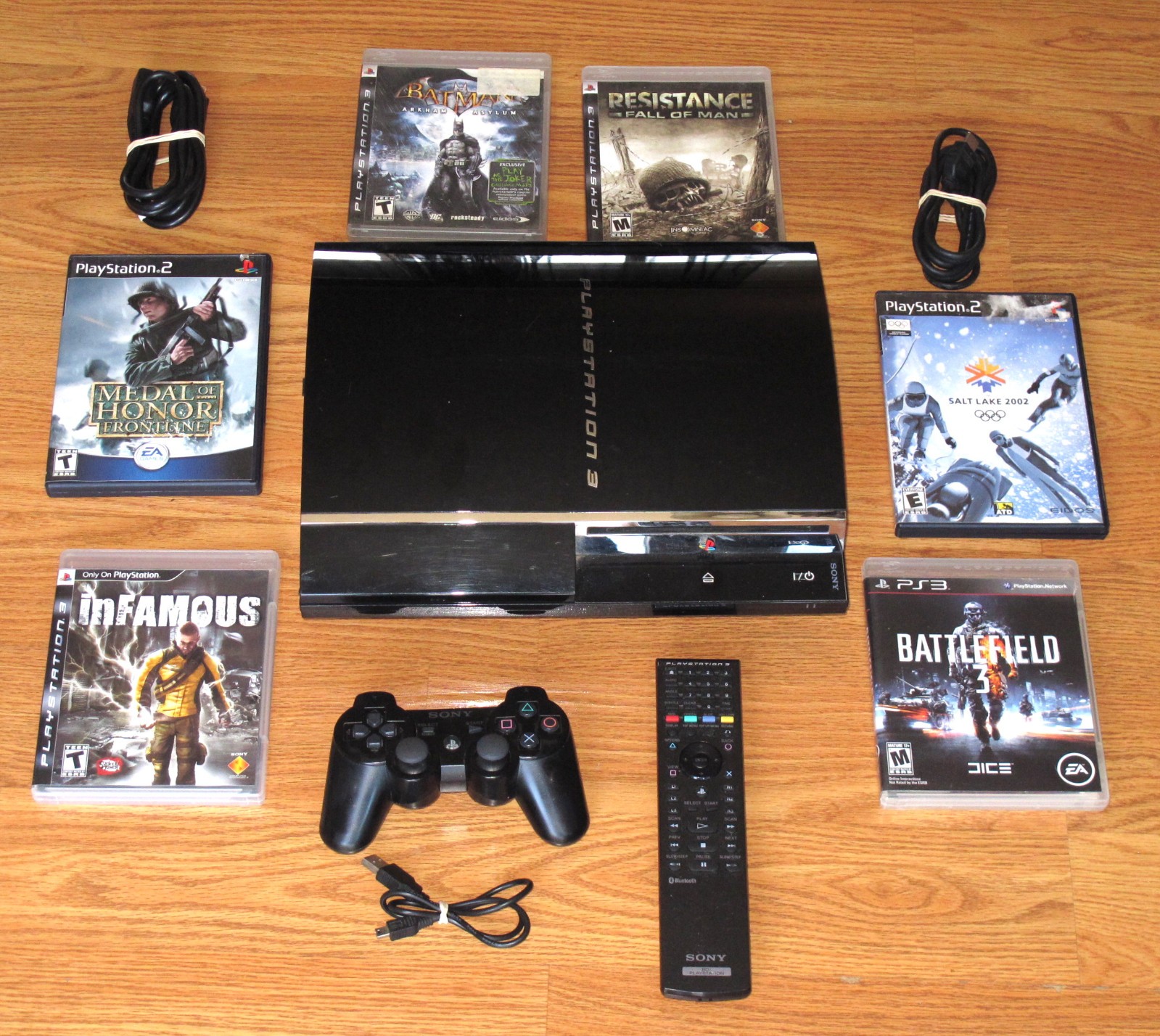 Sony Playstation 3 Fat Console Bundle Backwards Compatible (PS1 PS2 PS3) CECHA01