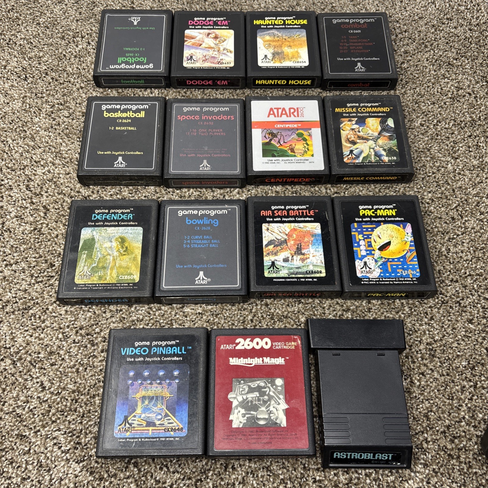 Atari 2600 Junior Jr Console System Bundle 15 Games Joystick Tested Bundle Lot