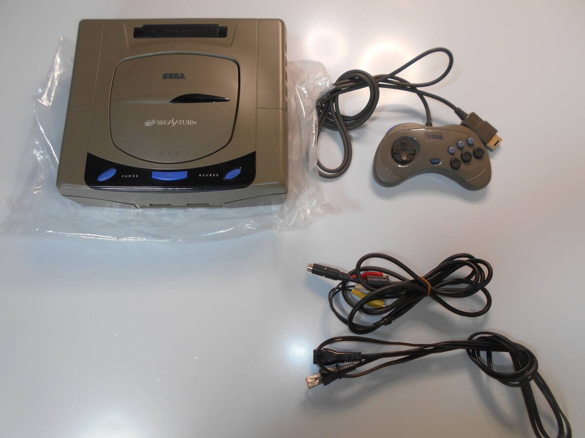 SEGA Saturn HST-3210 Console Gray Set Controller Tested NTSC-J Japan