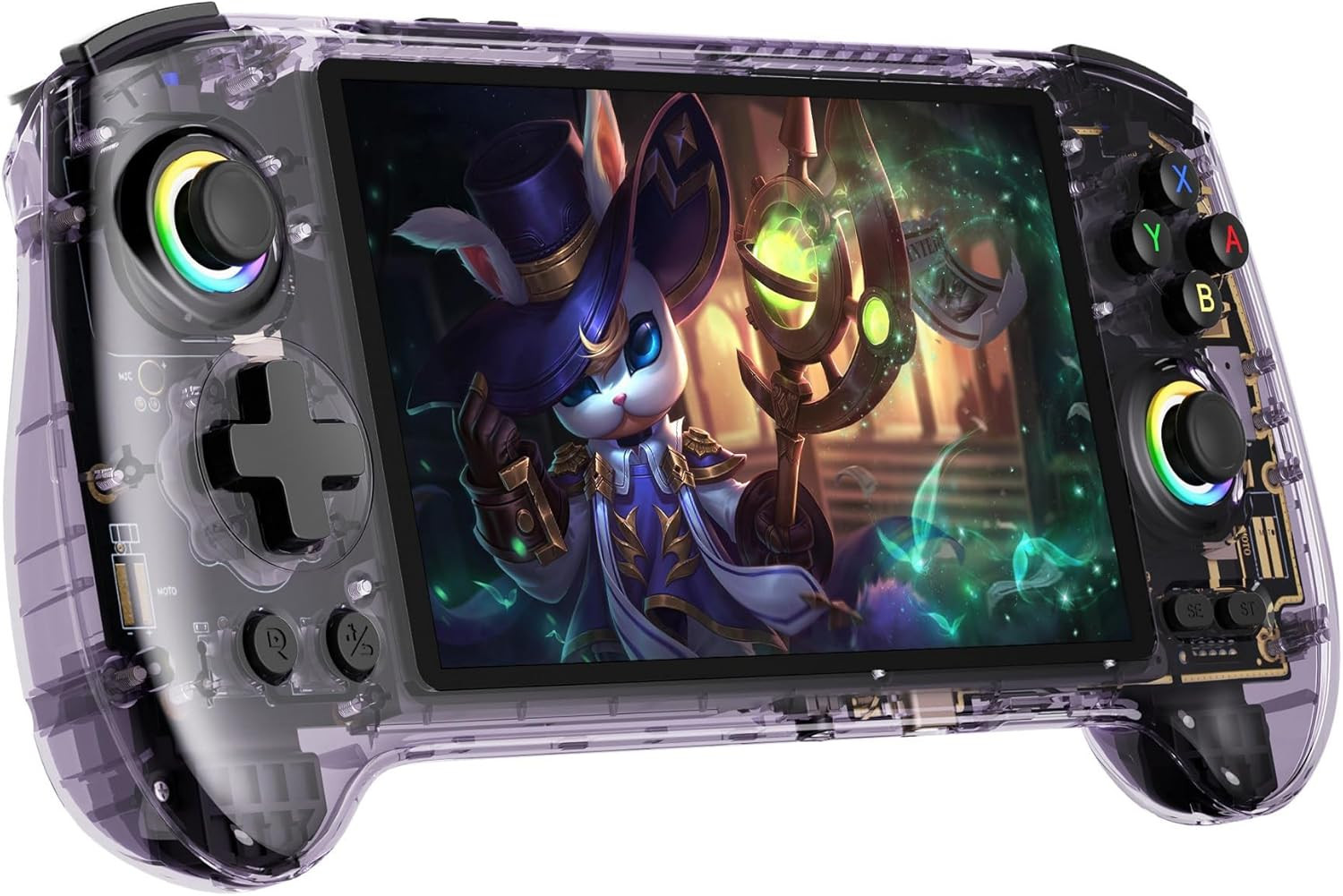 Anbernic RG557 Retro Handheld Game Console , 5.48 Inch AMOLED Screen Handheld Em