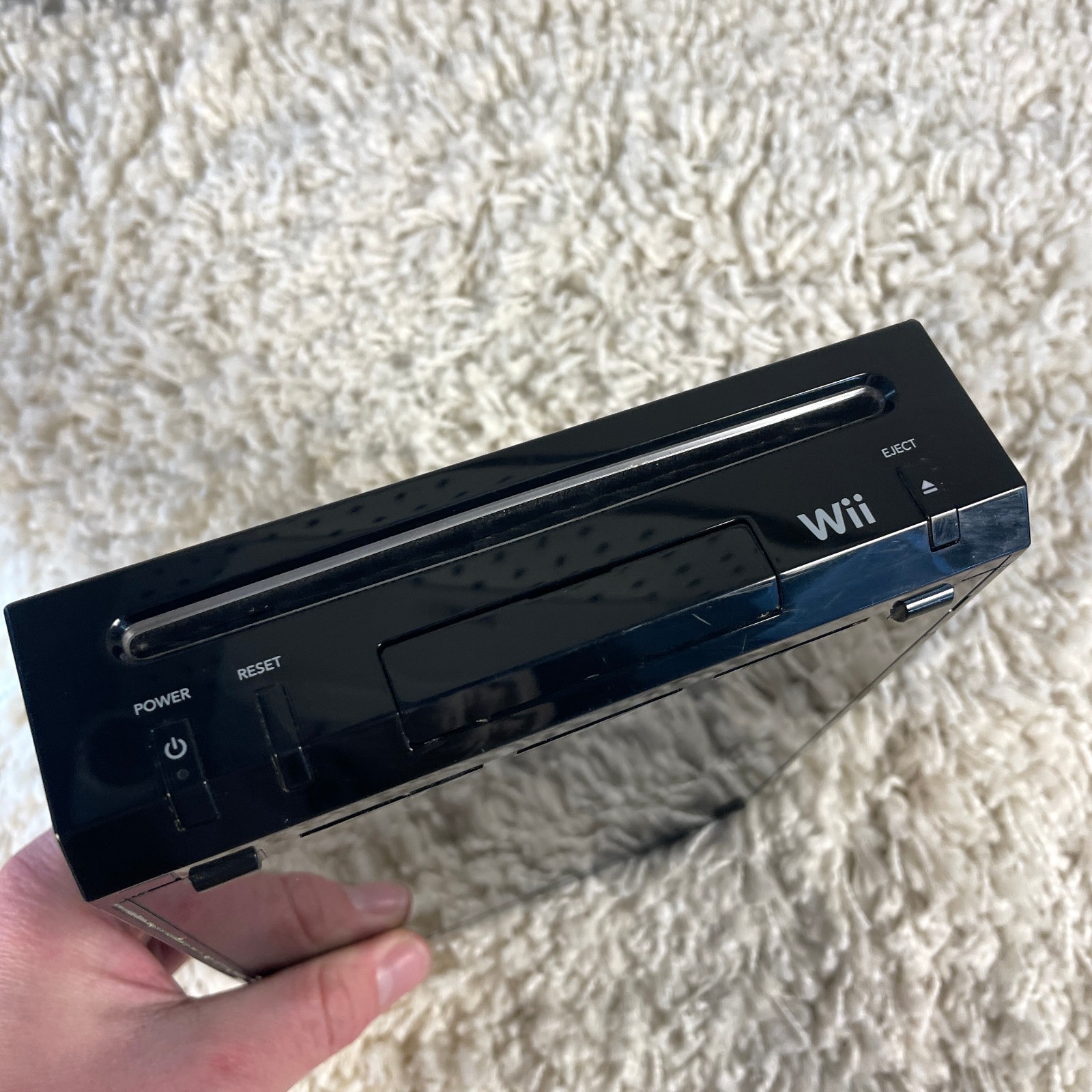 Nintendo Wii RVL-101 Black Replacement Console Only Tested and Working