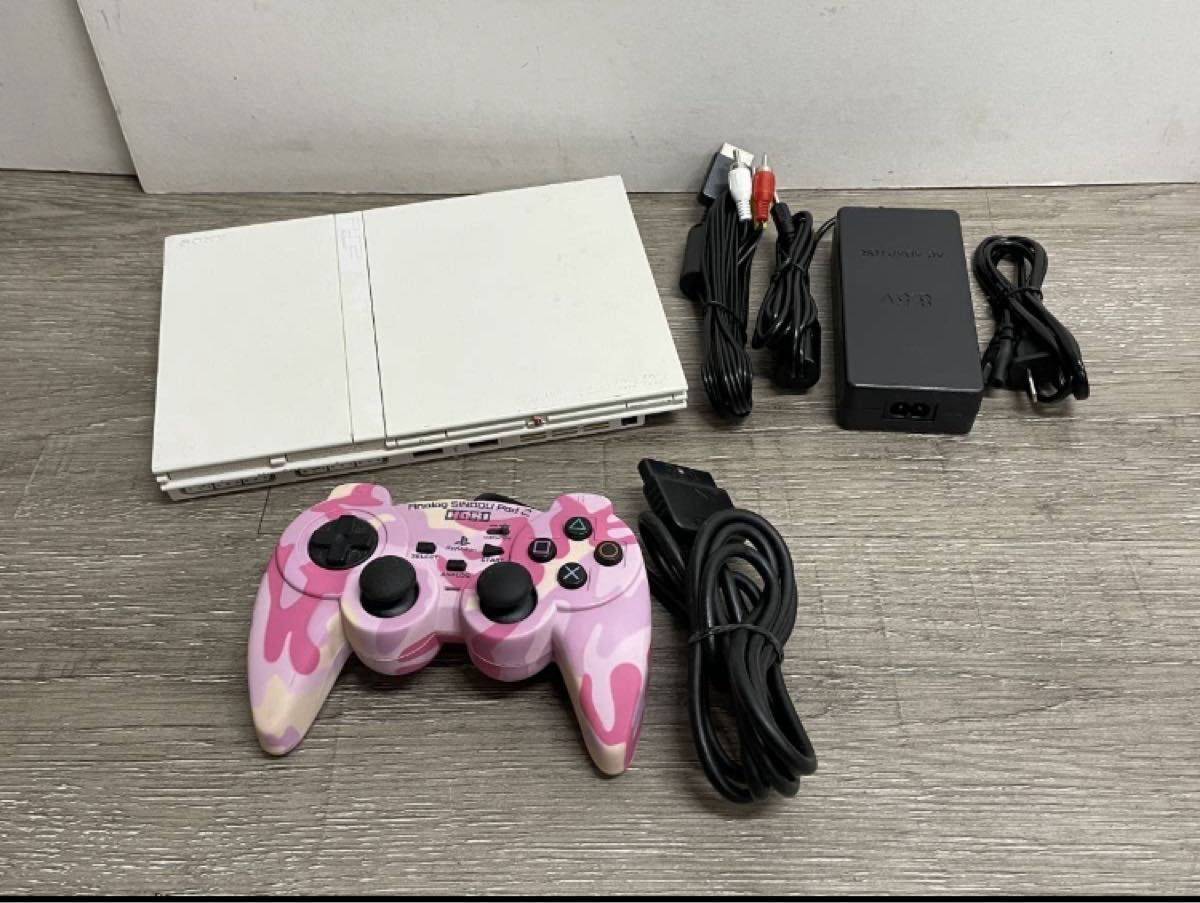 Sony PlayStation 2 PS2 Slim SCPH-75000CW Ceramic White Console NTSC-J controller