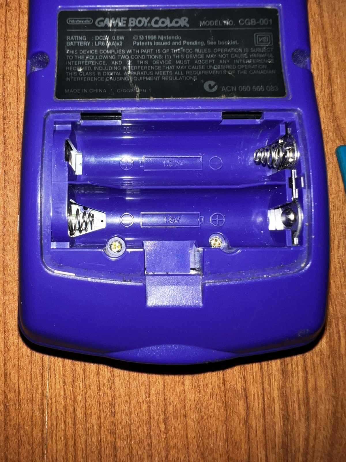 Nintendo Game Boy Color Bundle Includes 4 Games Case Purple Works see video
