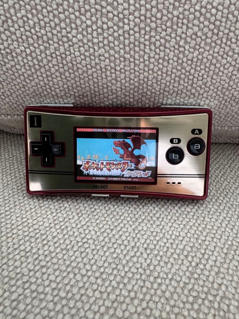 Nintendo Game Boy Micro Famicom Conversion Red Gold Used