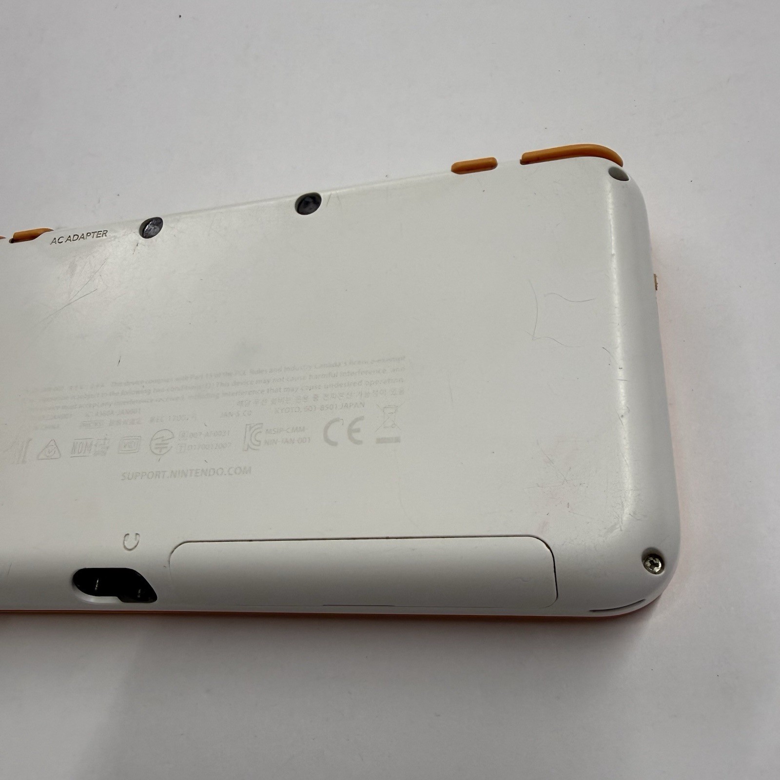 3ds – Nintendo 2DS XL Console – White Orange Tested And Working #2942
