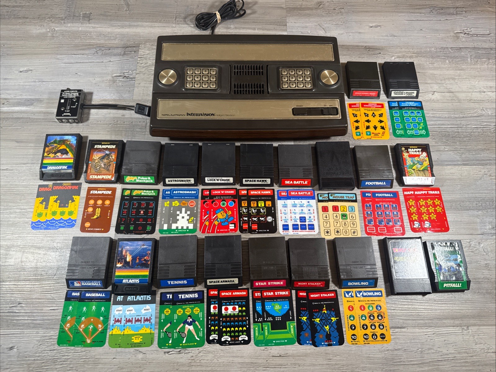 1979 Mattel Intellivision 2609 Console & 20 Games Not Tested For Parts READ!!