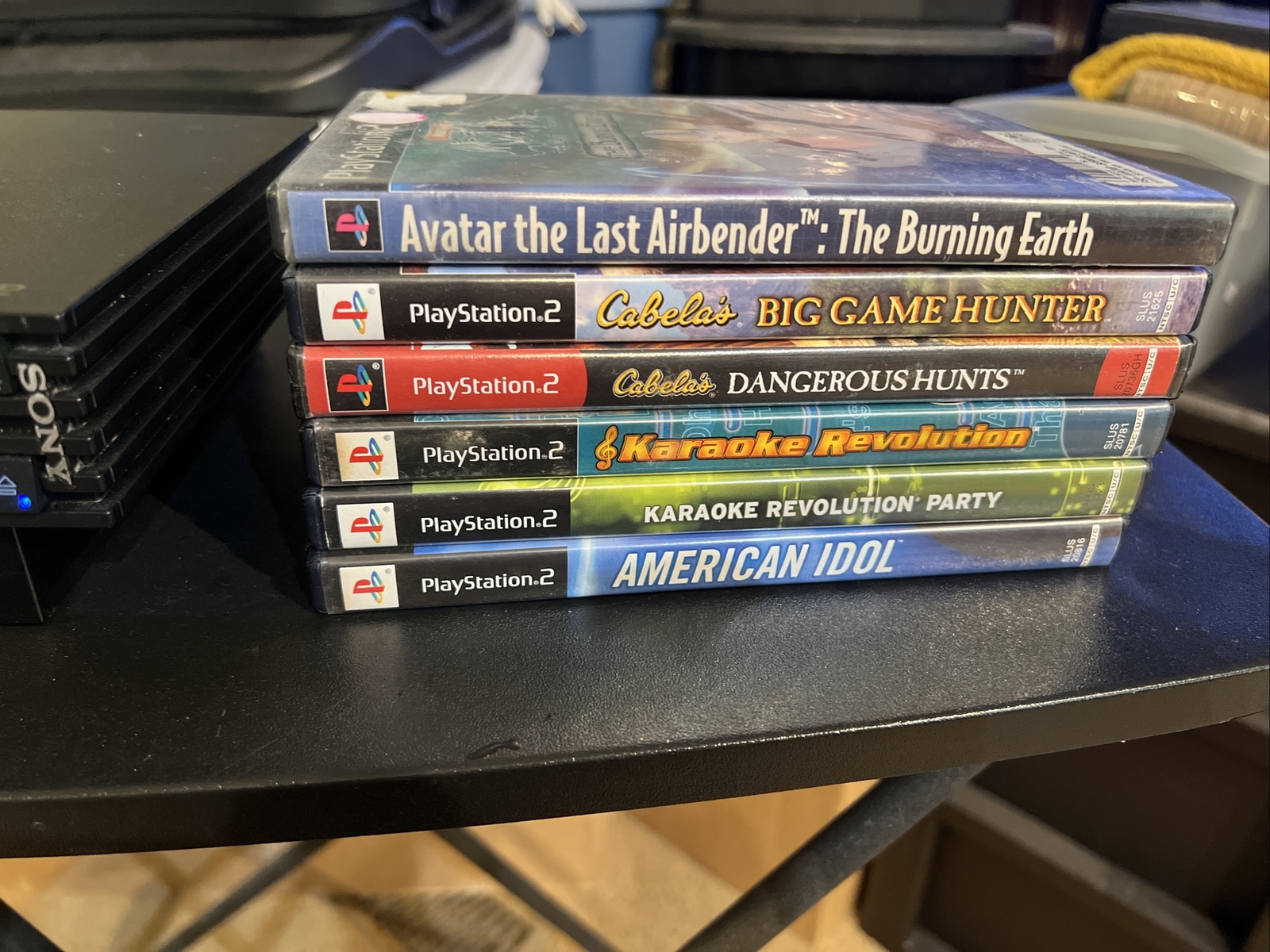 Sony PlayStation 2 PS2 Console Bundle: 1 Controller, Cords, and 6 Games Bundle