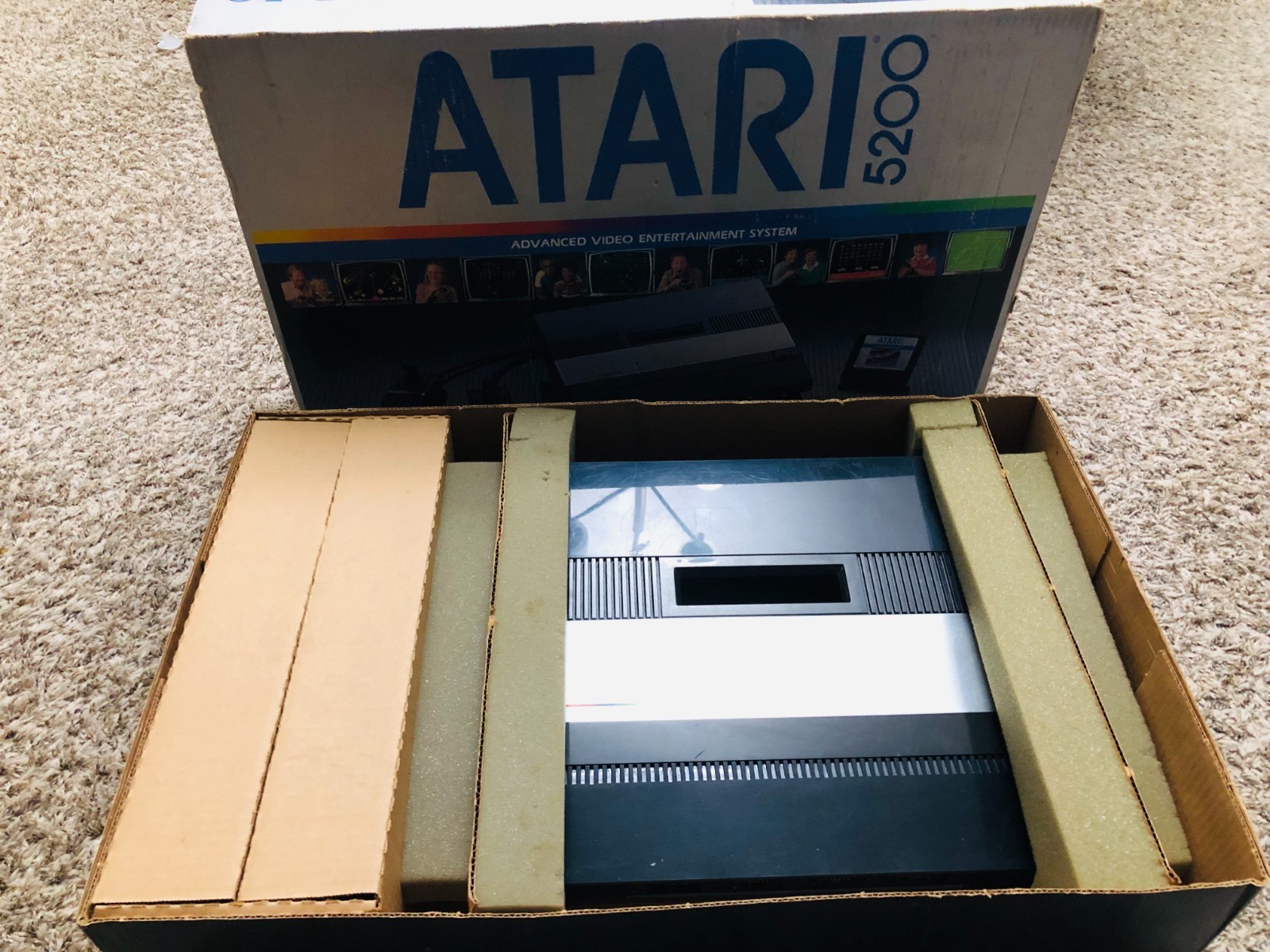 Atari 5200 4 ports Complete CIB W/ 2 Reconditioned Controllers Fully Tested