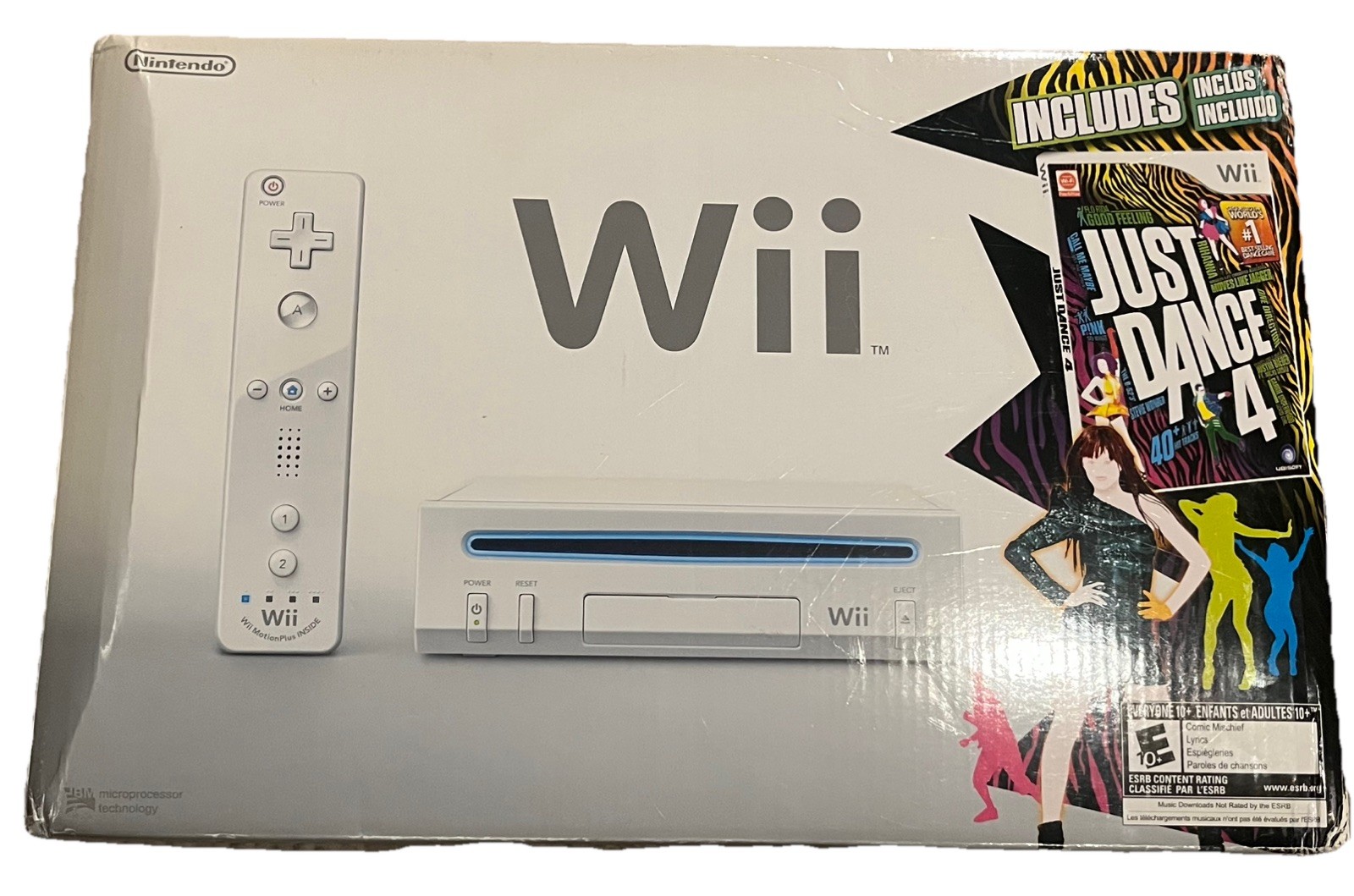Nintendo Wii White Console Just Dance 4 bundle with Disney Party (2012)