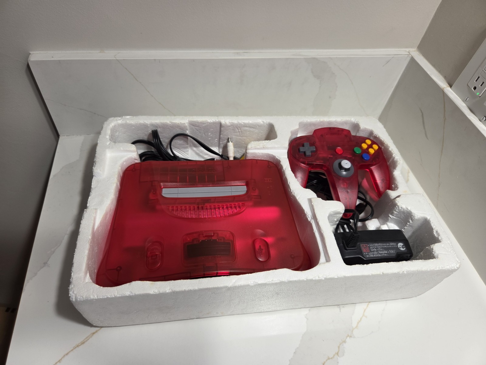 REGION-FREE Nintendo 64 N64 Clear Red & White Console Set Japan JPN | US SELLER