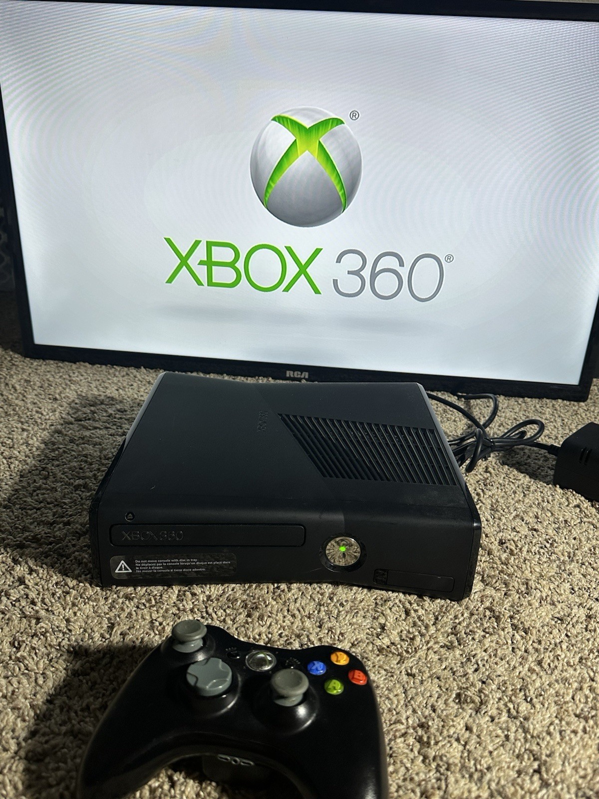 Microsoft Xbox 360 S 250GB Console Kinect Bundle Controller 5 Games HDMI Tested