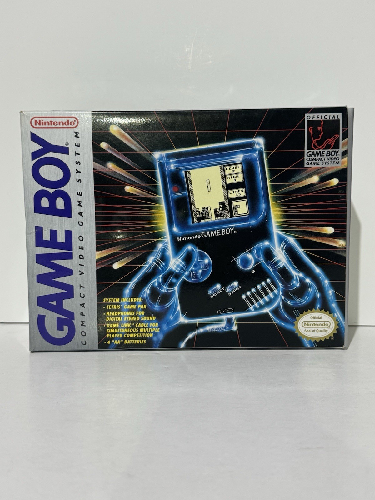 Nintendo Game Boy Handheld System Gray DMG-01 Complete in Box CIB w/ Earbuds