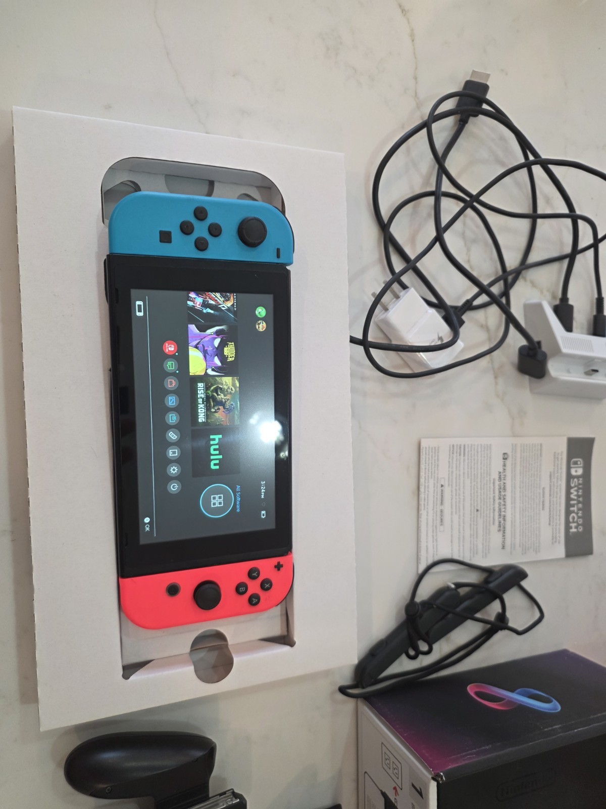Nintendo Switch 32GB Handheld Console Red/blue Great Shape! Xtra Dock/Controler