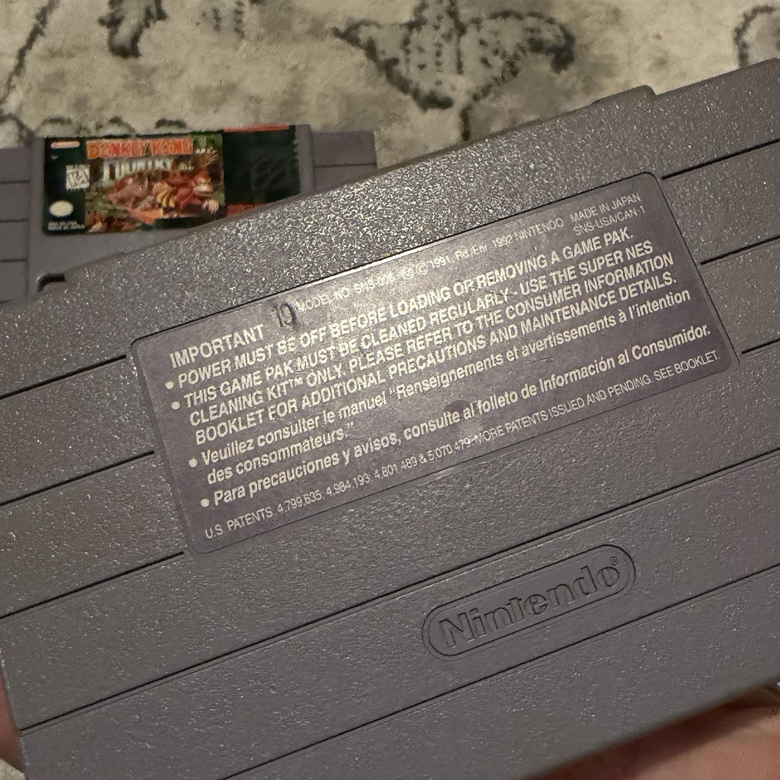 SNES Super Nintendo Console Donkey Kong BUNDLE Bundle -Tested & Clean 100% OEM