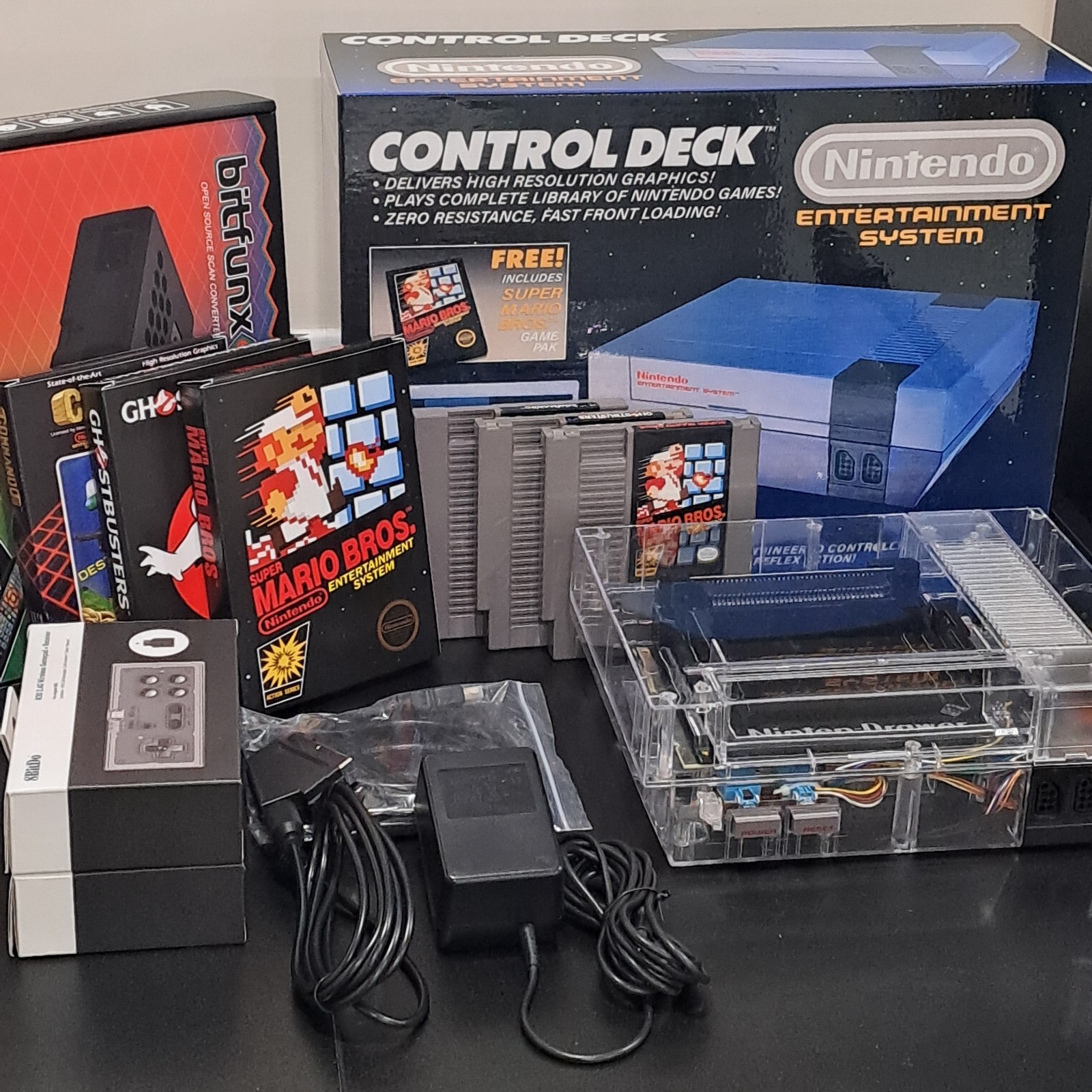 Nintendo NES Console Lava RGB Ninten-Drawer Opentendo OSSC HDMI Upscaler 8BITDo