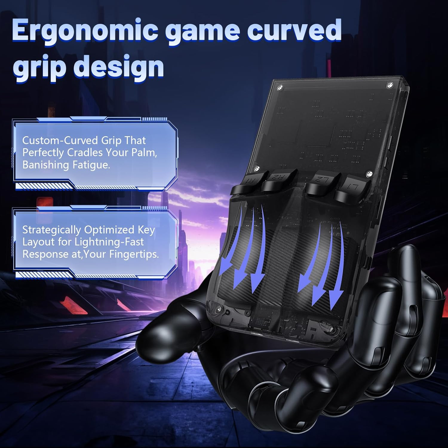 R36MAX Retro Handheld Game Console, 4.0 Inch 720X720 IPS Screen, 64GB Built-In 1