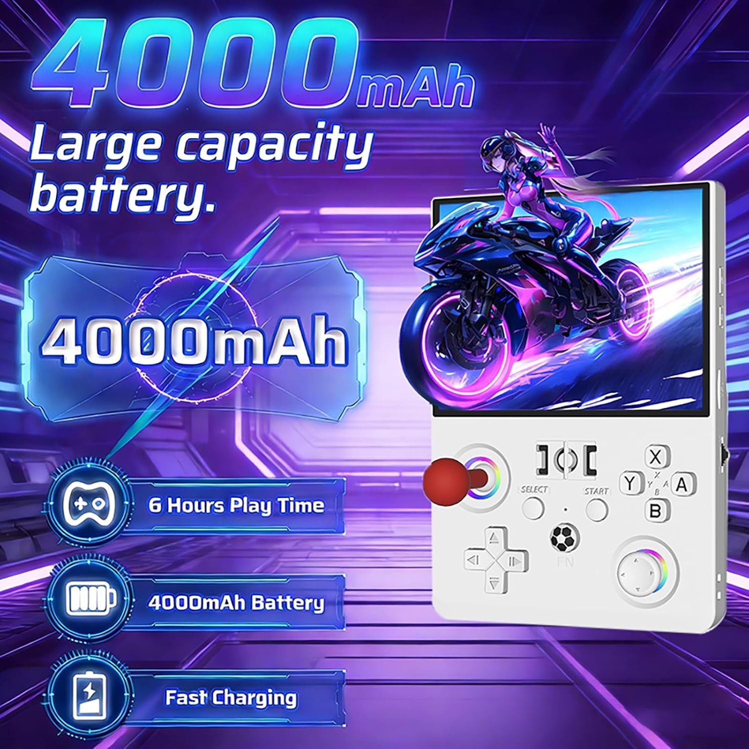 R36MAX 2 Retro Handheld Game Console, 4.5 Inch IPS HD Screen Portable Retro Game