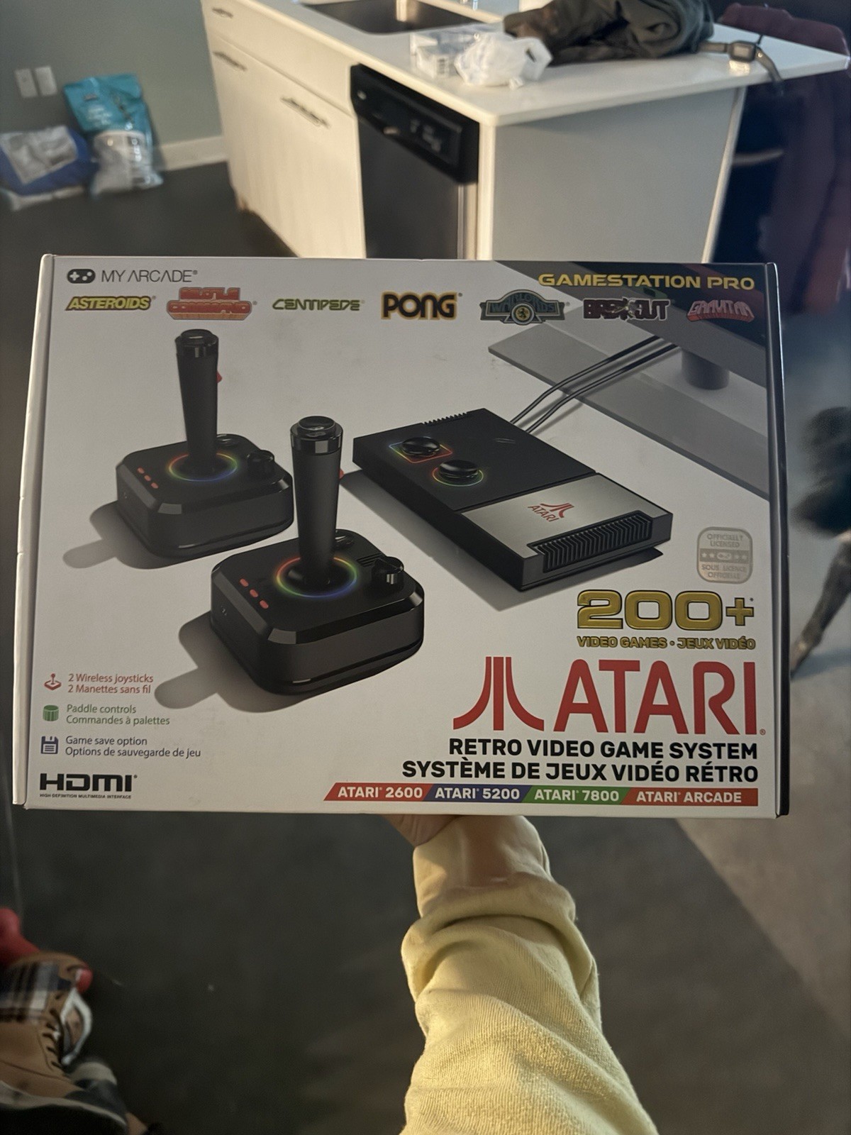 My Arcade Atari Gamestation Pro Retro Console HDMI 2 Wireless Joysticks Black