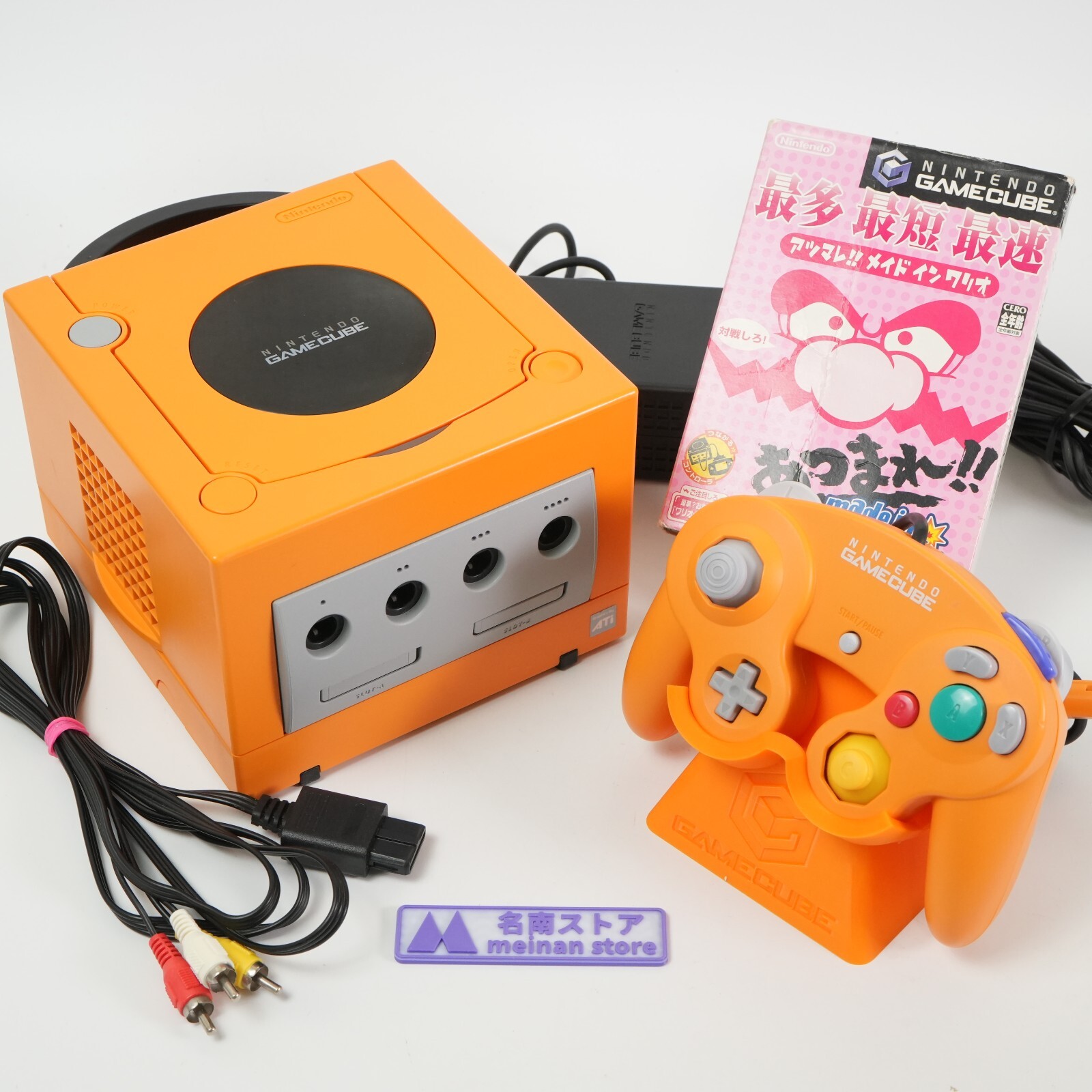 Nintendo GameCube Spice Orange Console NTSC U-C/J Region Switch Mod From JAPAN