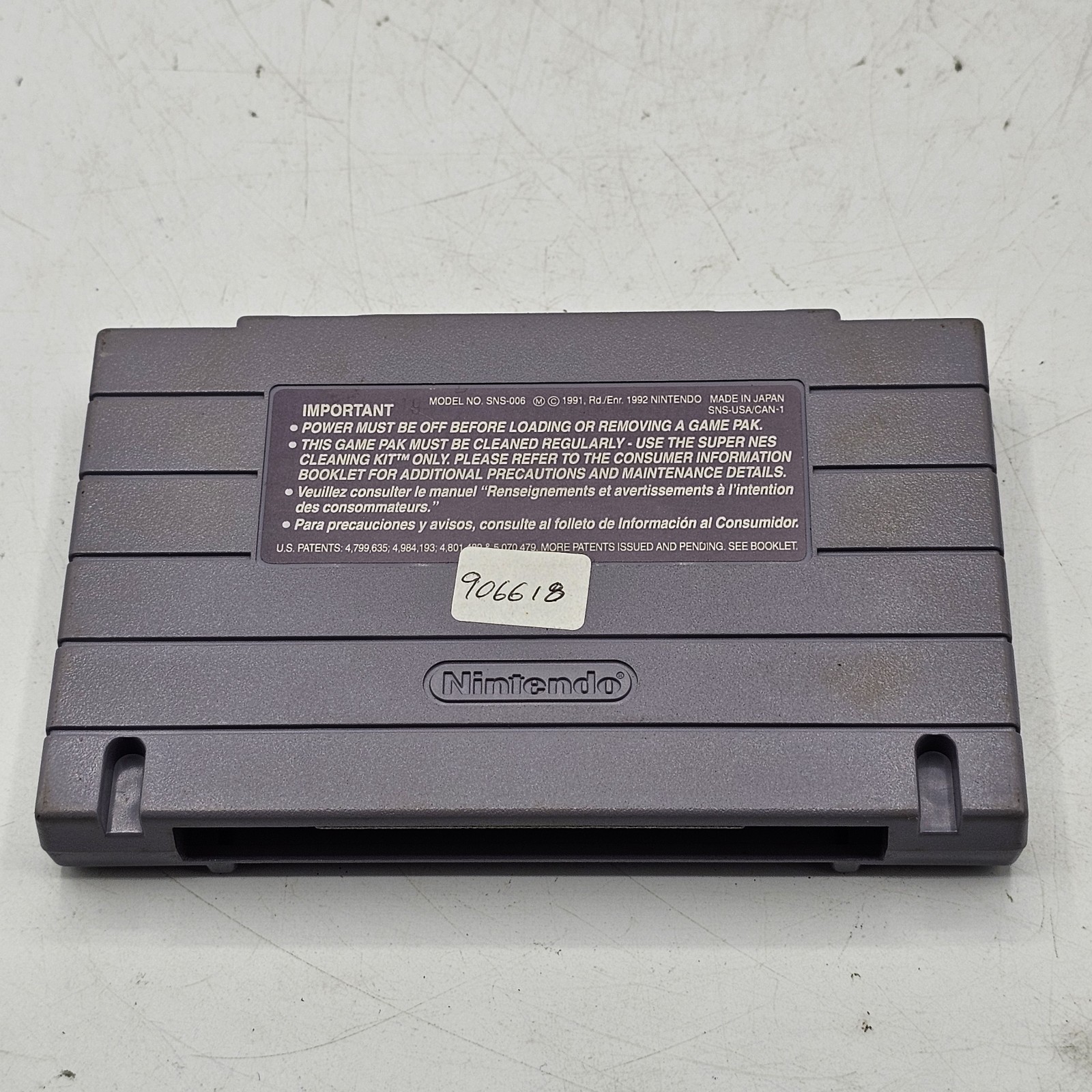 Nintendo SNES Console w/ 2 Controllers, Power Cord & Ken Griffey Jr MLB Untested