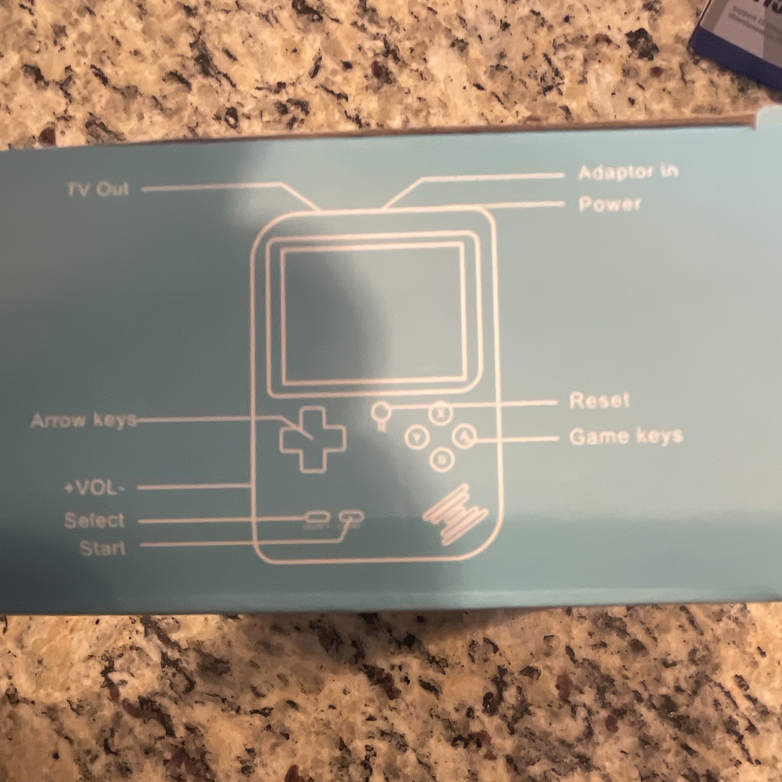 Game Box Plus Handheld System 3.0″ Backlit LCD, Rechargeable, AV/DC Blue/Pink