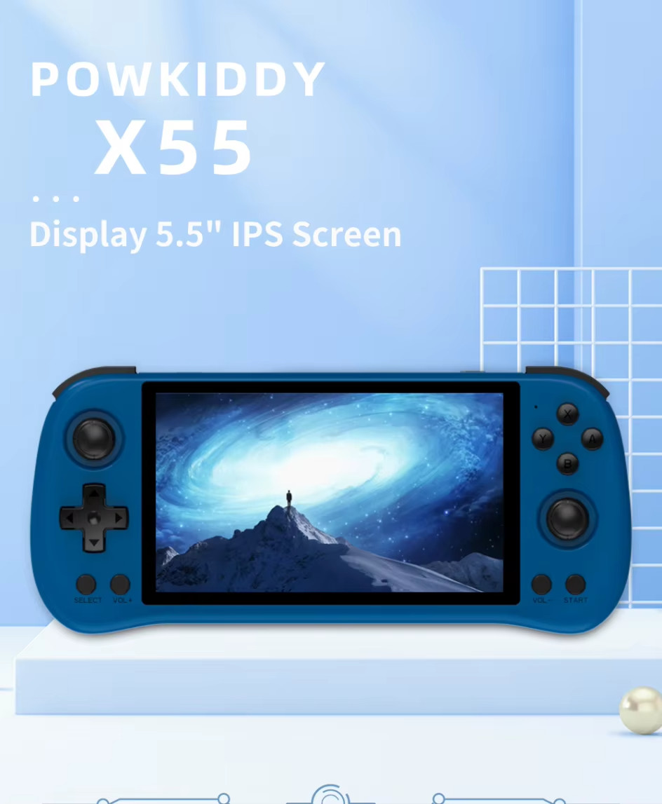 X55 Retro Handheld Game Console 5.5 Inch HD Portable