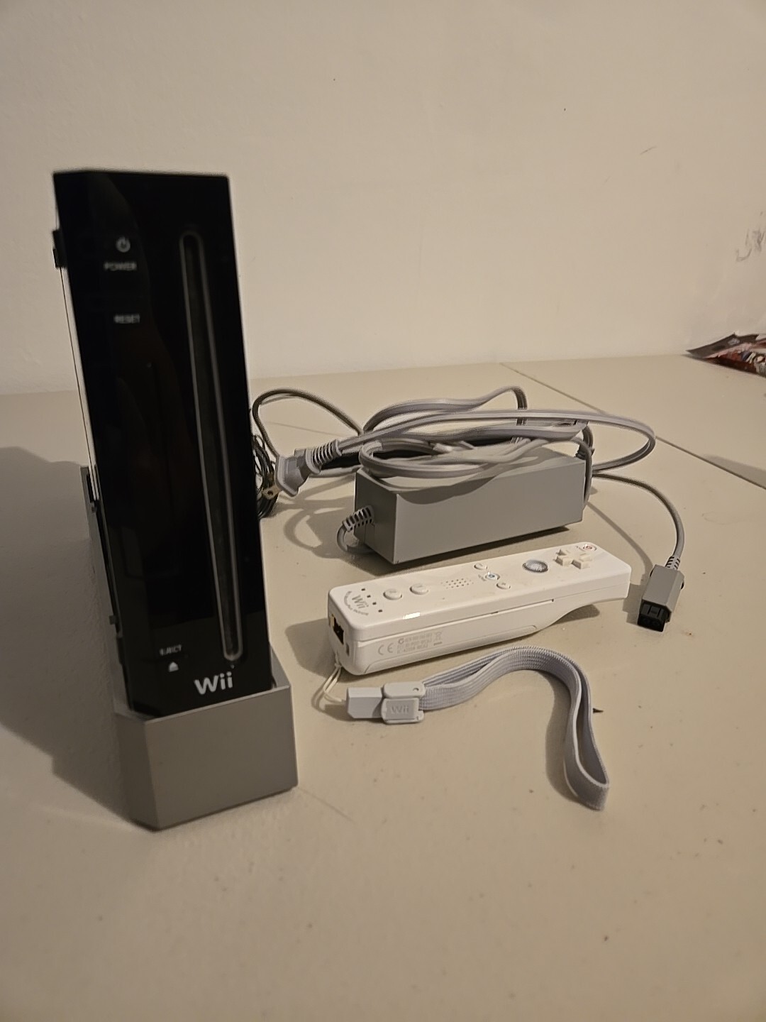 Black Wii W/ Motion Plus & HDMI Adapter (All Cords)