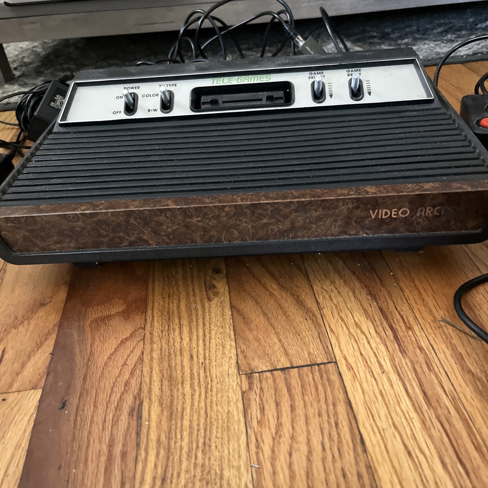 Sears Tele-Games Video Arcade Atari 2600 Console Wood 6 Controllers 16 Games