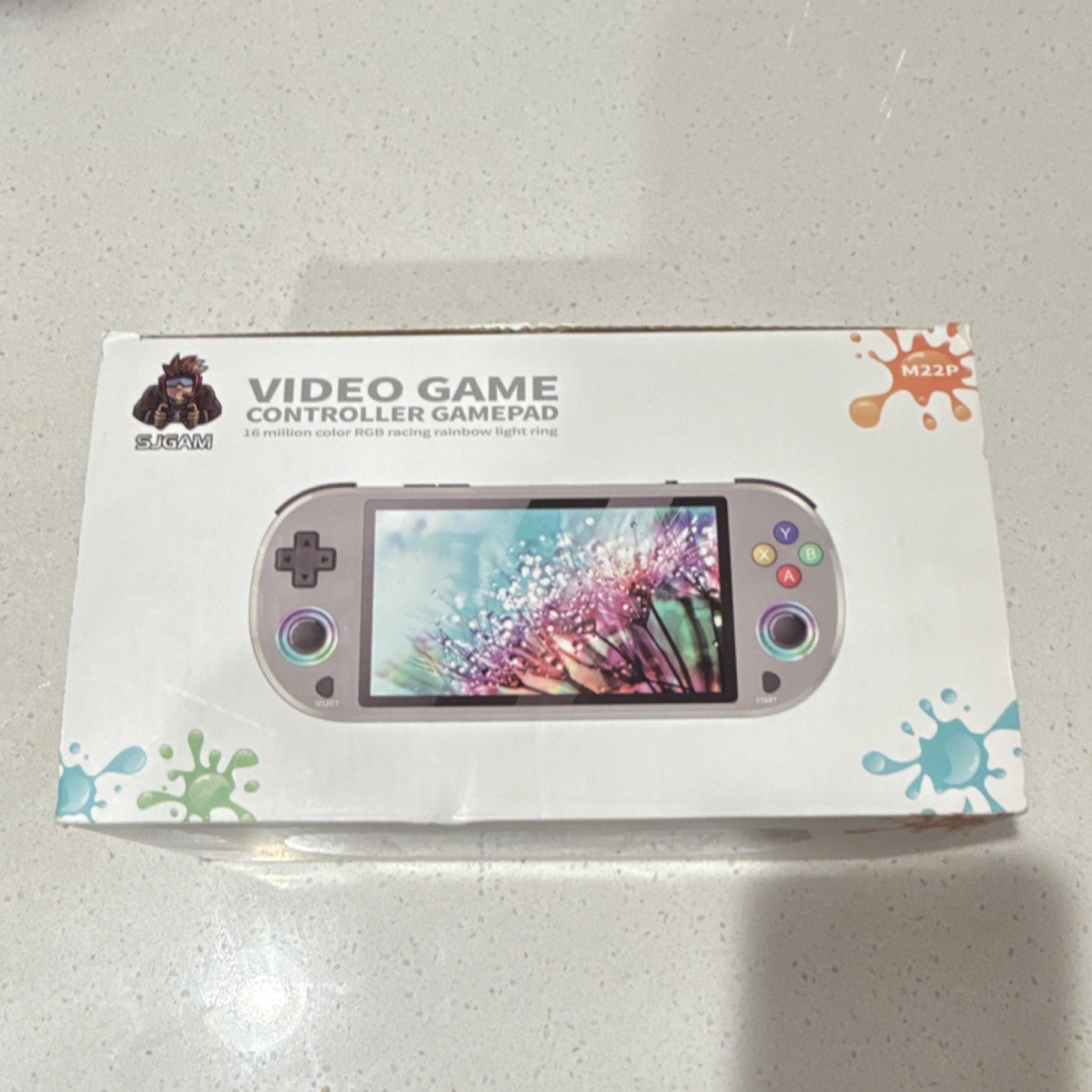 SJGAM M22P Handheld System Gamepad Gray HDMI 16 Million Color RGB Light Ring
