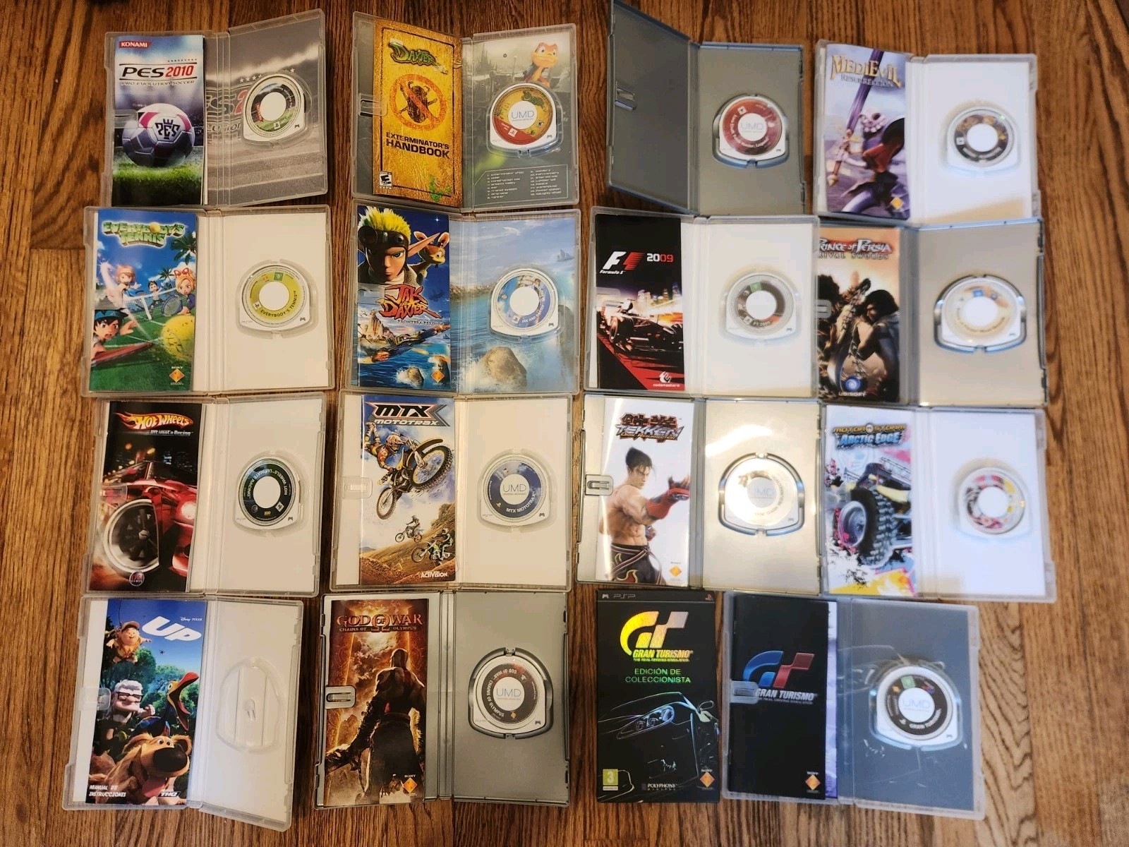 Sony PlayStation Portable PSP-3000 Handheld Console No Batt 15 Games READ DESC!