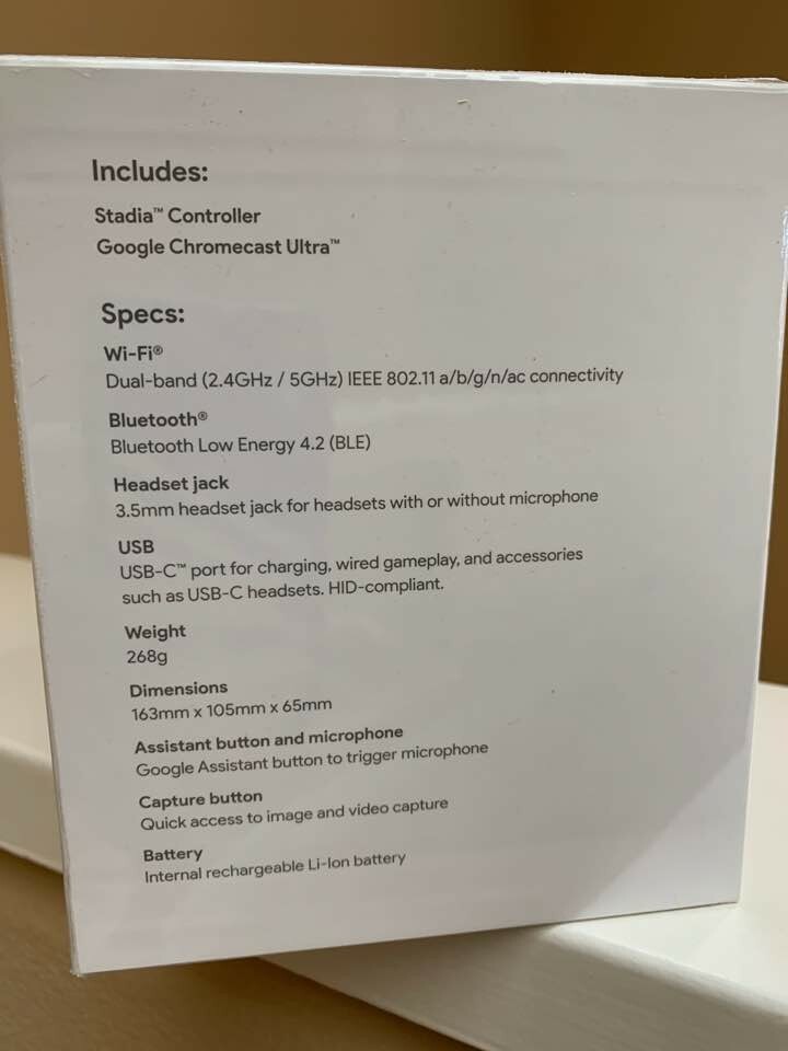 Google Stadia Premiere Edition Controller + Chromecast Ultra Pre-owned