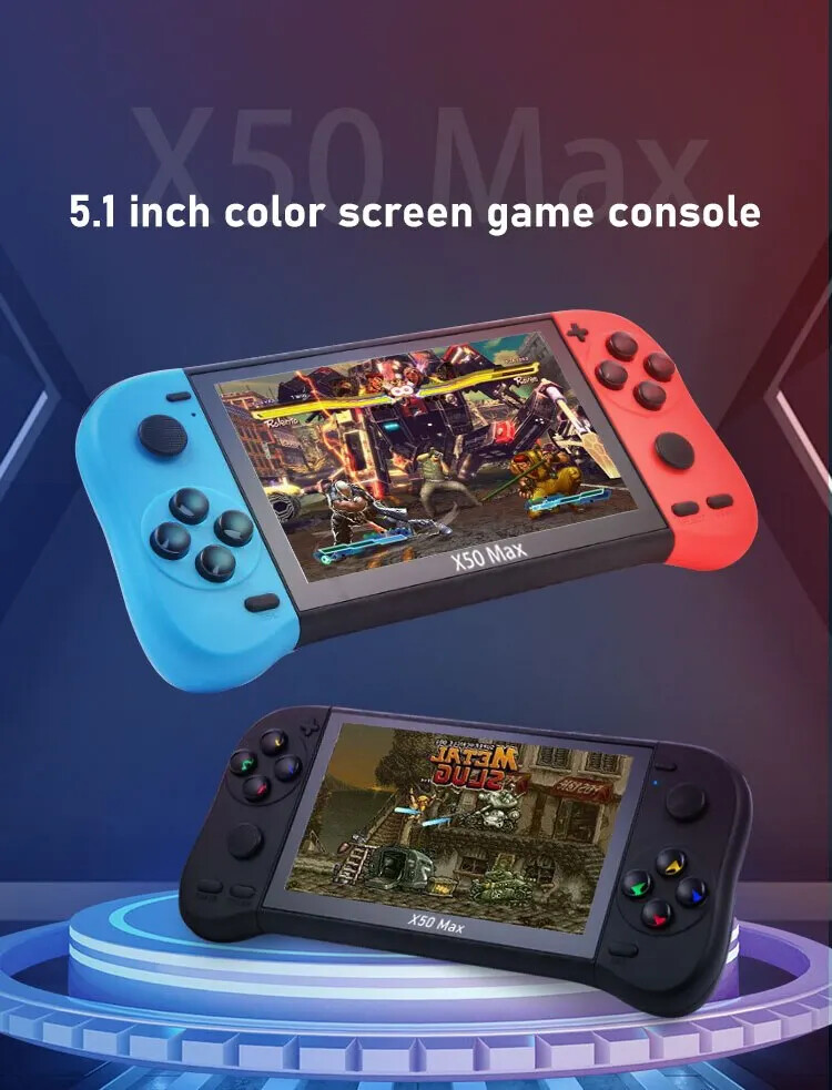 X50-MAX 5.1 Inch Handheld Console Support TV Portable Video Console Game Player