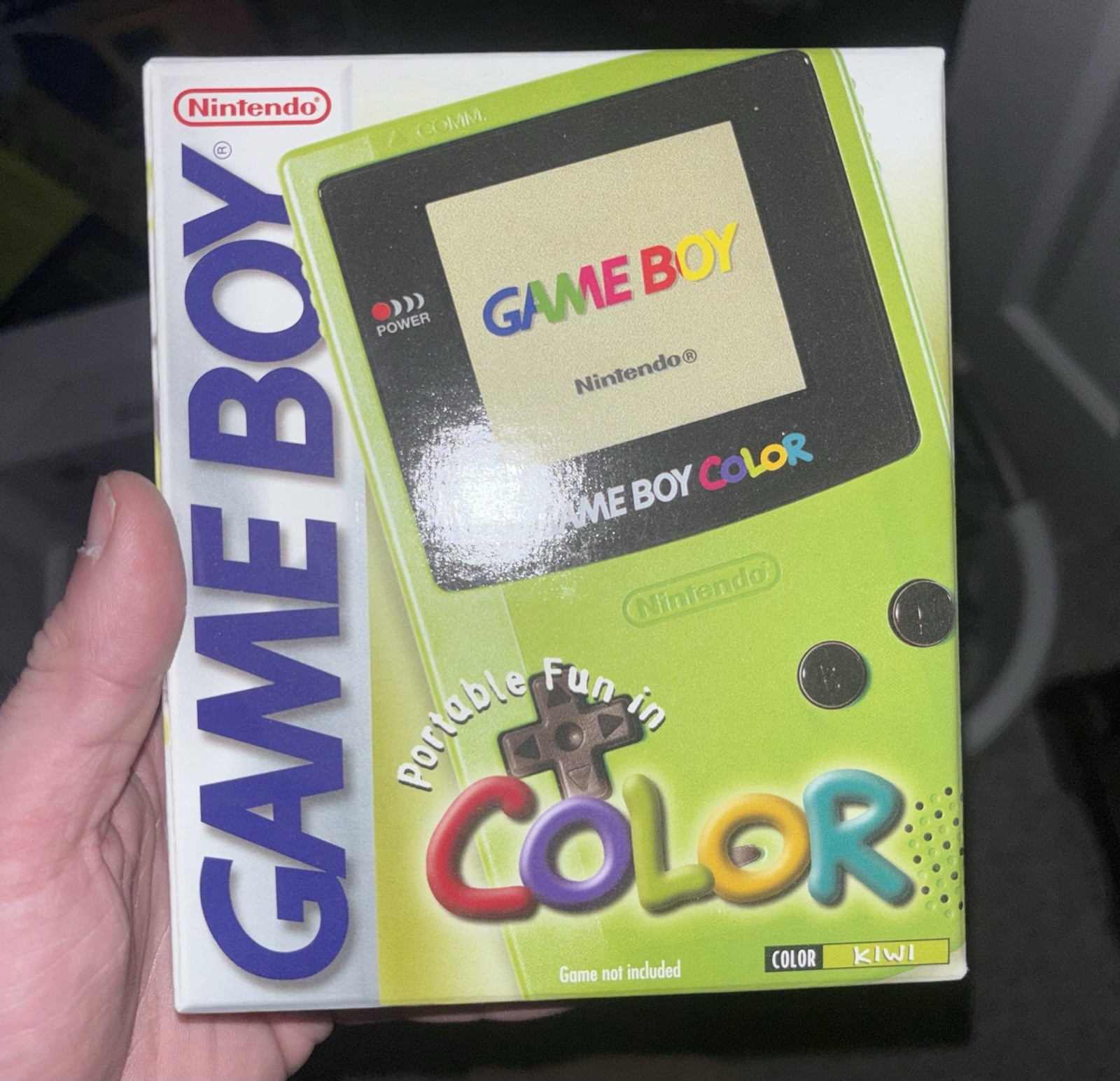 Nintendo Game Boy Color Kiwi Handheld System Full Color Screen Infrared Port