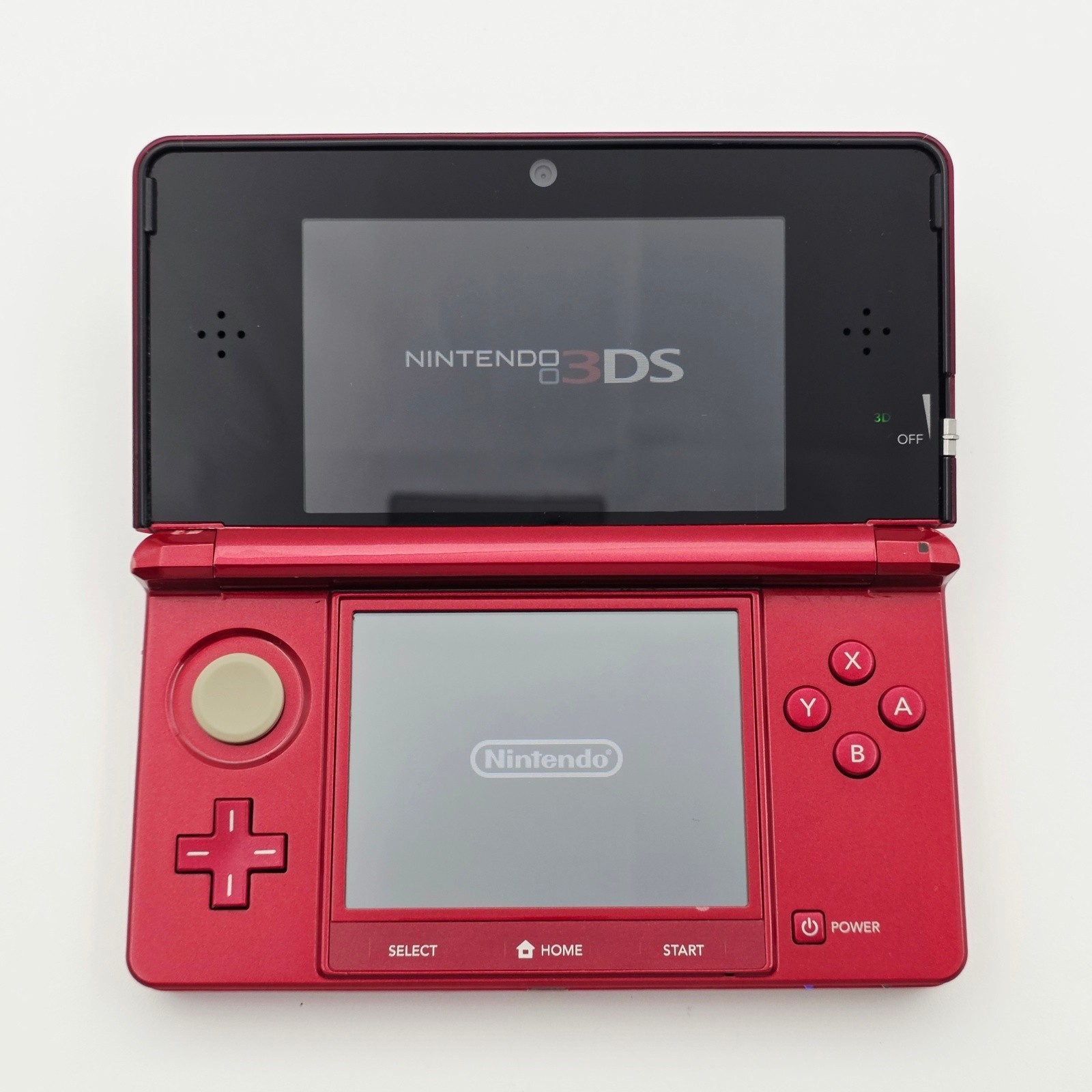 Nintendo 3DS Handheld Console Flame Red CTR-001 Includes Charger Stylus